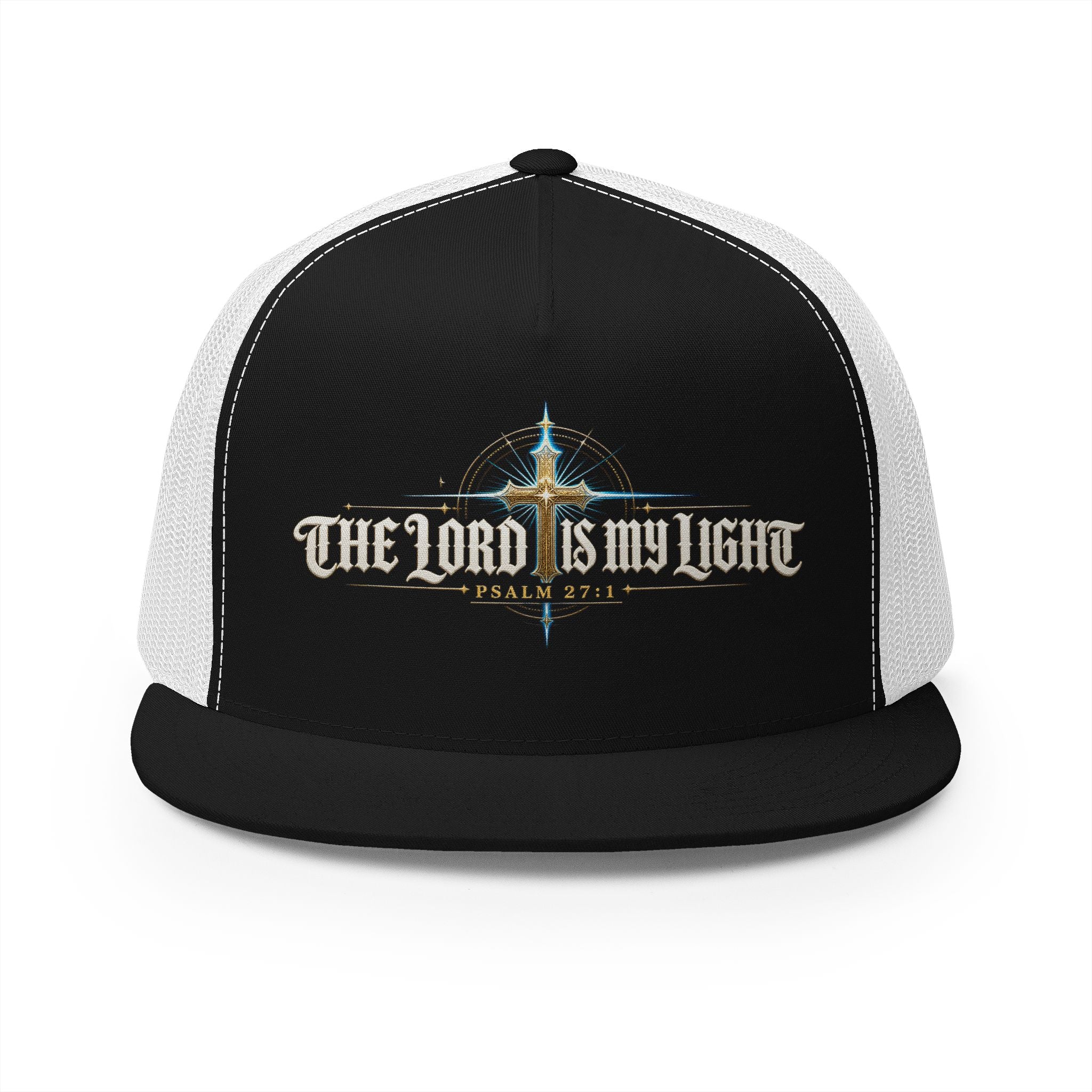 THE LORD IS MY LIGHT Printed Christian 5-Panel Trucker Cap
