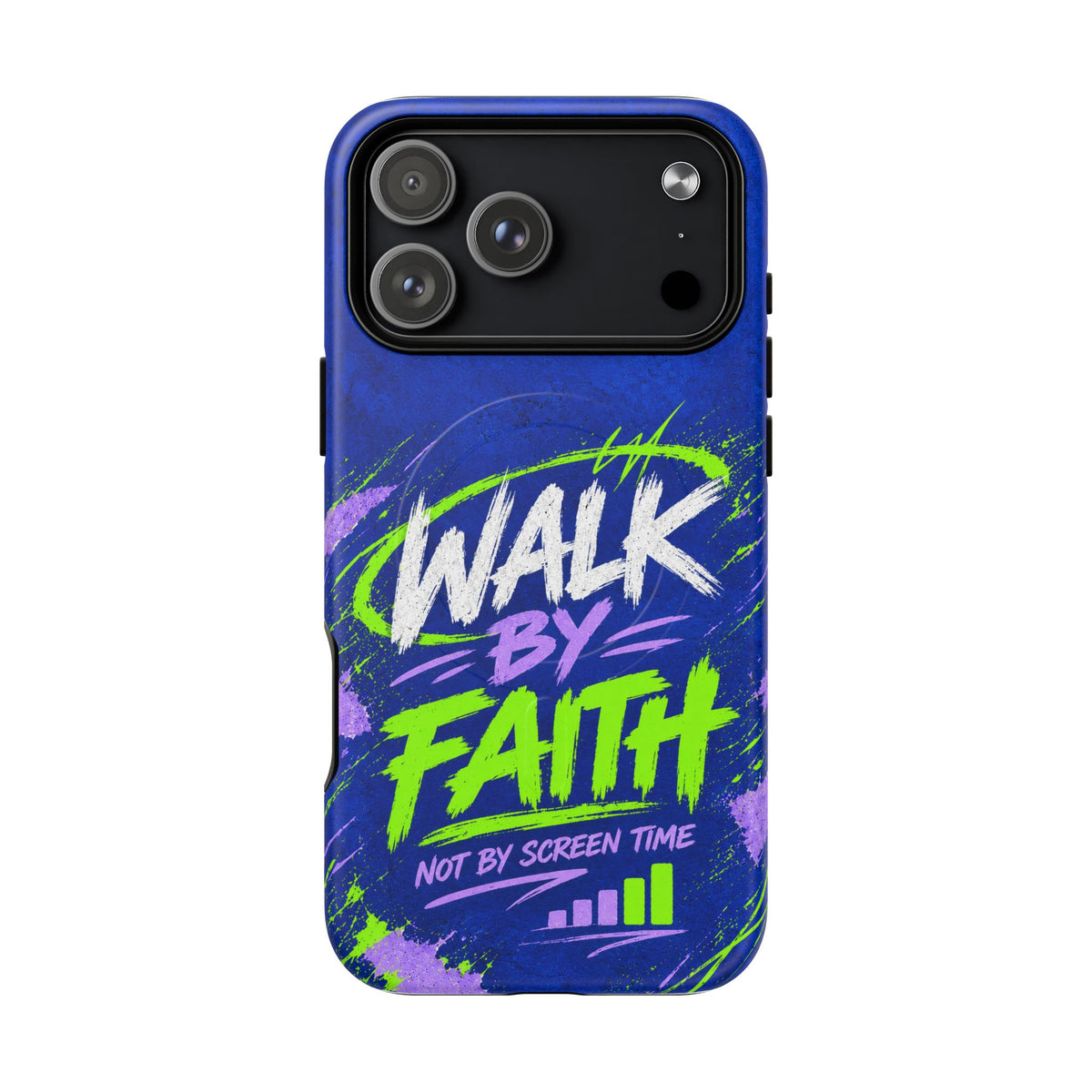 Walk by Faith Not by Screen Time Christian Tough Magnetic Phone Case