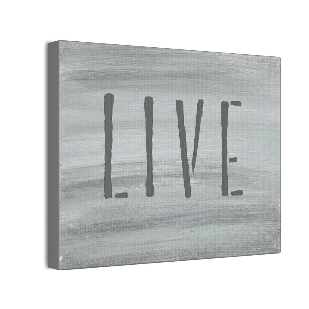 LIVE Christian Canvas Wall Art | Minimalist Faith Quote Print | Modern Neutral Home Decor | Scripture Inspired Wall Art