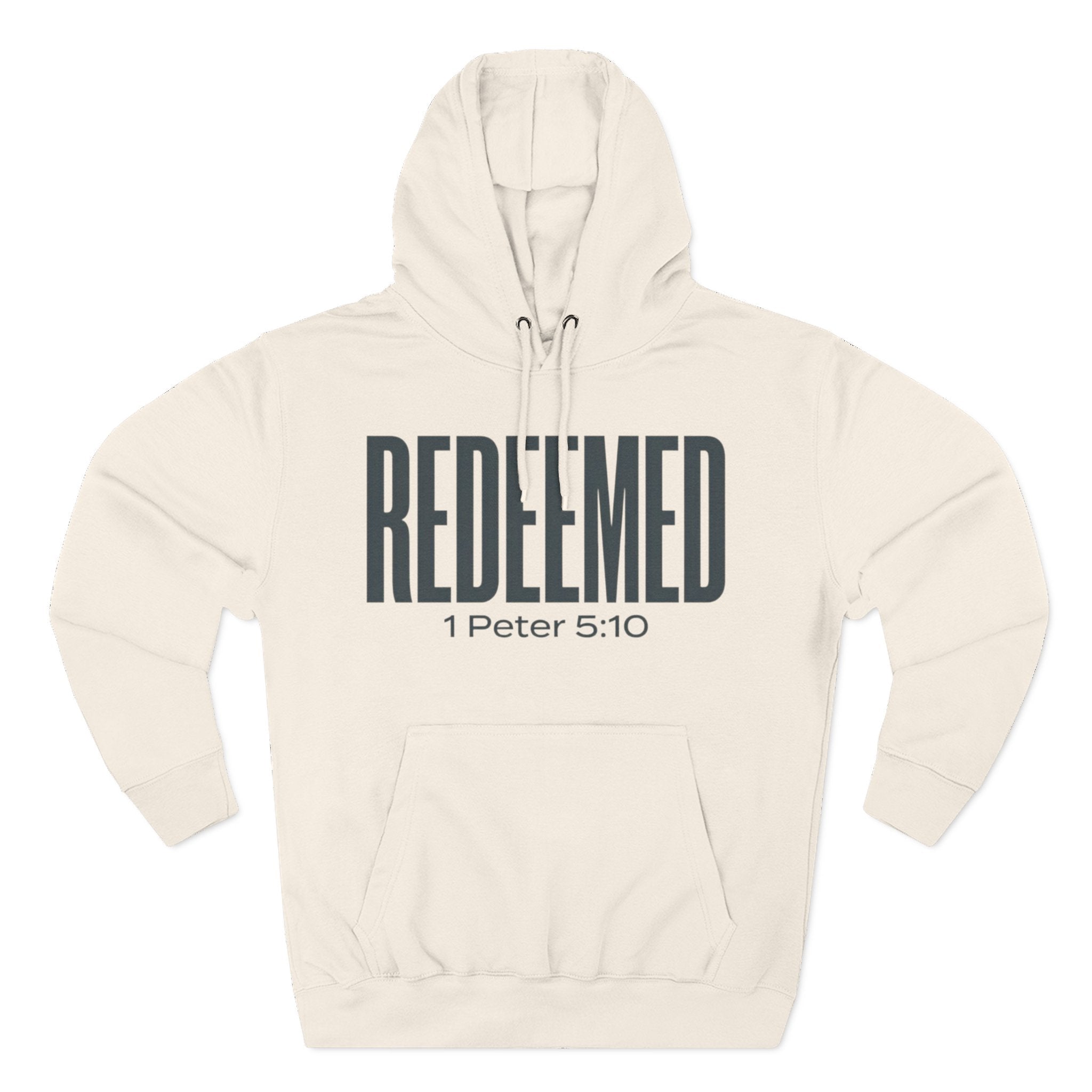 Redeemed 1 Peter 5:10 Hoodie | Christian Faith Scripture Pullover