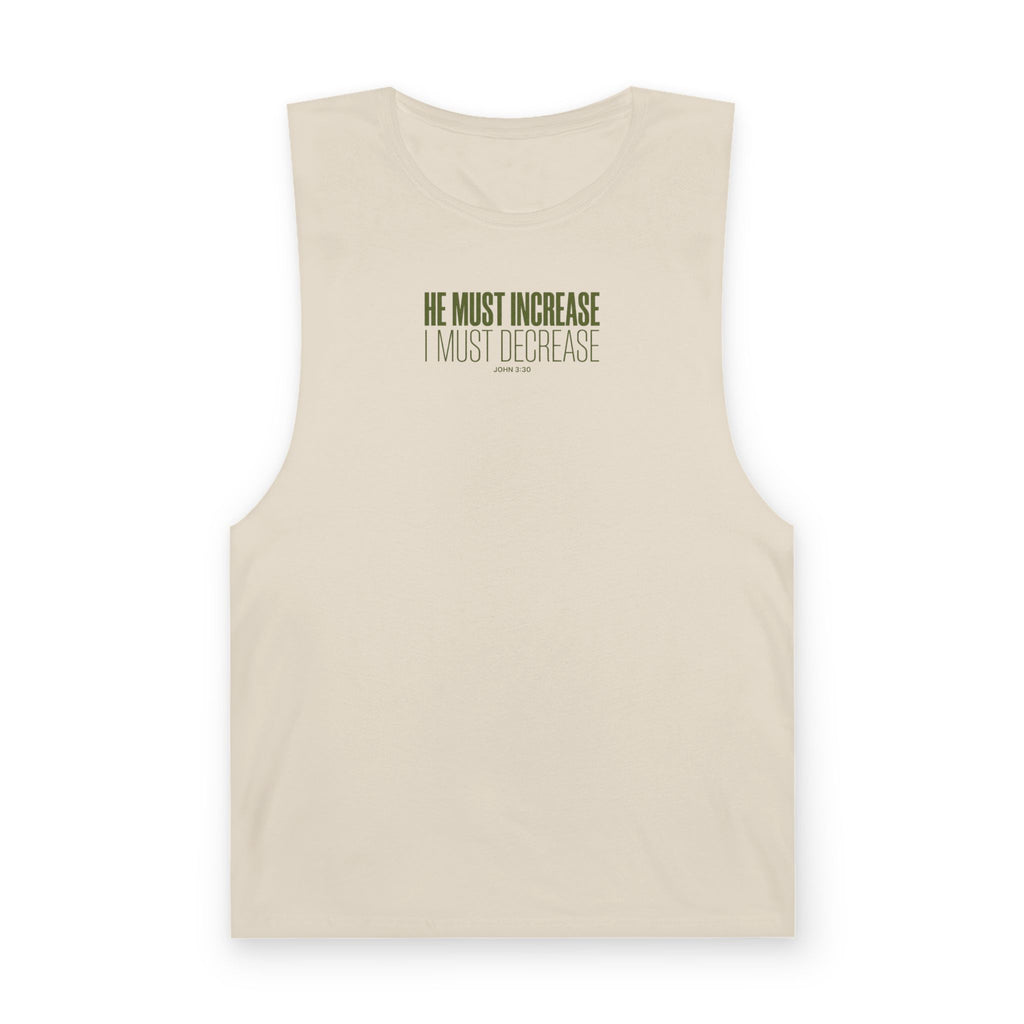 He Must Increase I Must Decrease Tank, John 3 30 Christian Tank Top, Bible Verse Workout Shirt, Faith Gym Apparel