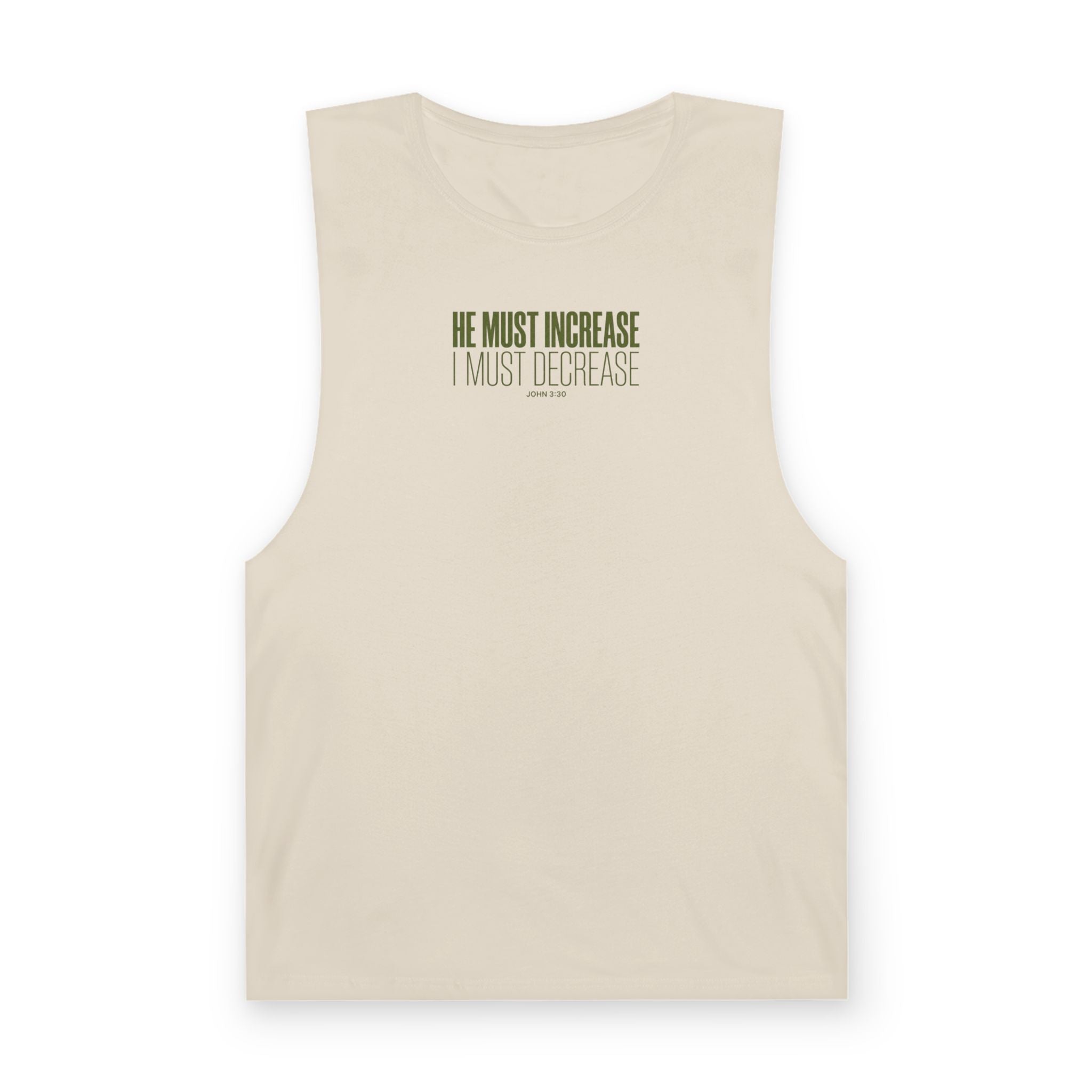He Must Increase I Must Decrease Tank, John 3 30 Christian Tank Top, Bible Verse Workout Shirt, Faith Gym Apparel