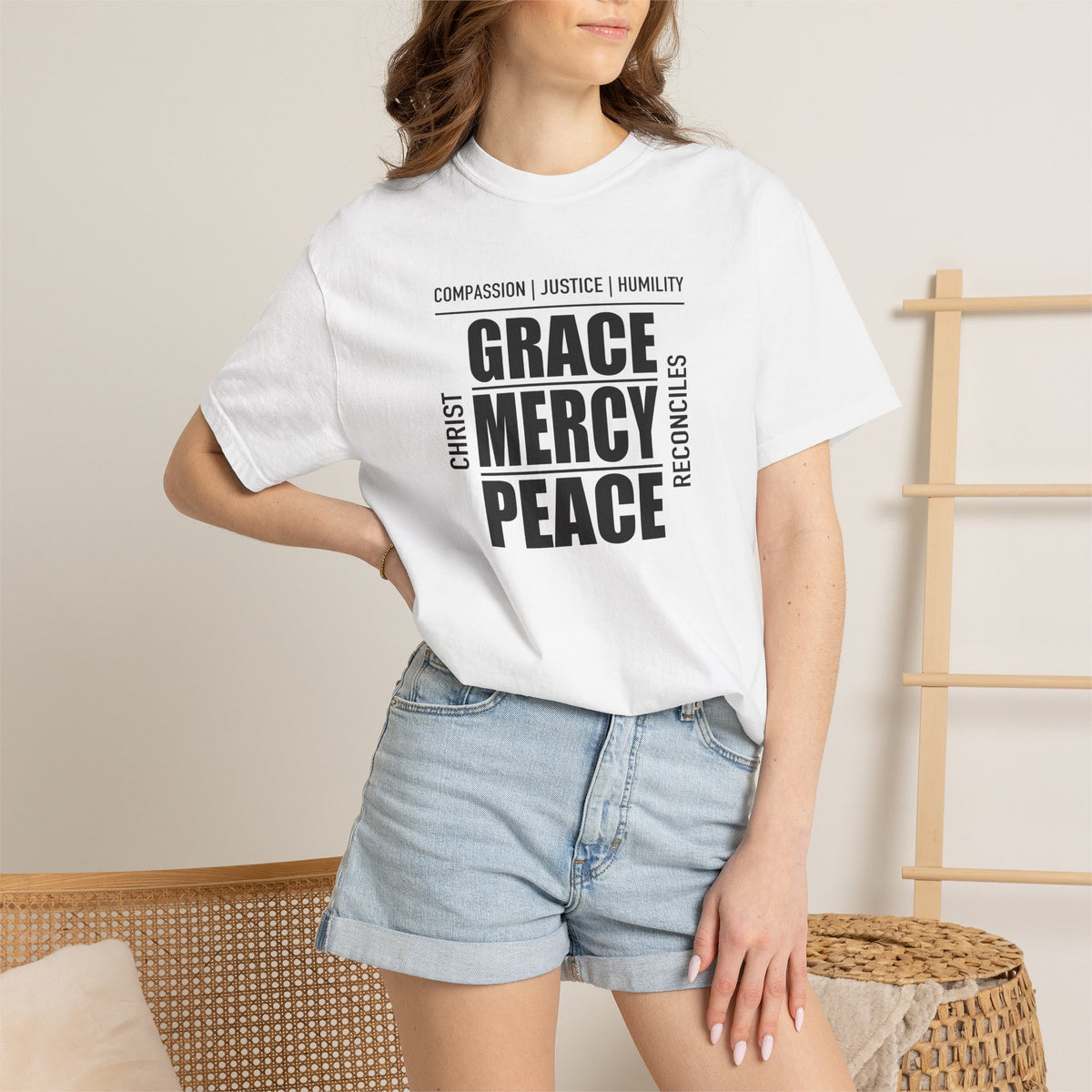 Grace Mercy Peace | Christian Tee