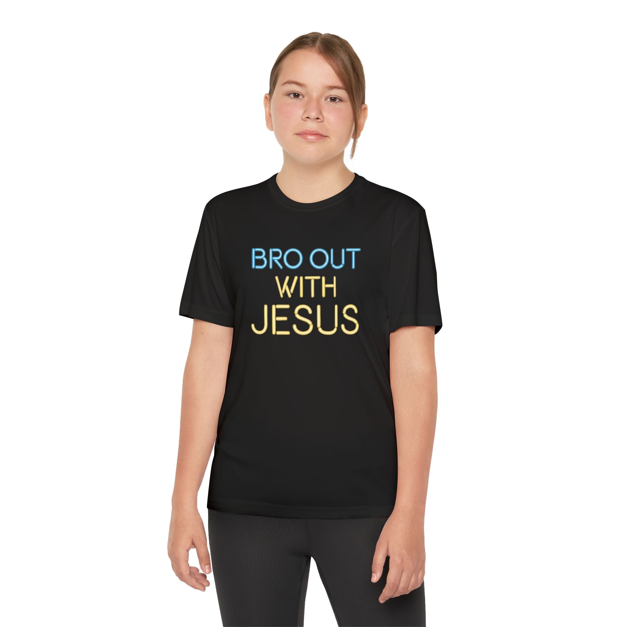 Bro Out With Jesus Youth Shirt, Funny Christian Tee for Boys, Youth Group Camp Shirt, Teen Faith Gift, Church Youth Ministry Top