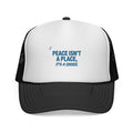 Peace Isnt A Place Its A Choice Trucker Hat, Inspirational Mesh Cap, Faith Inspired Quote Hat, Minimalist Unisex Gift