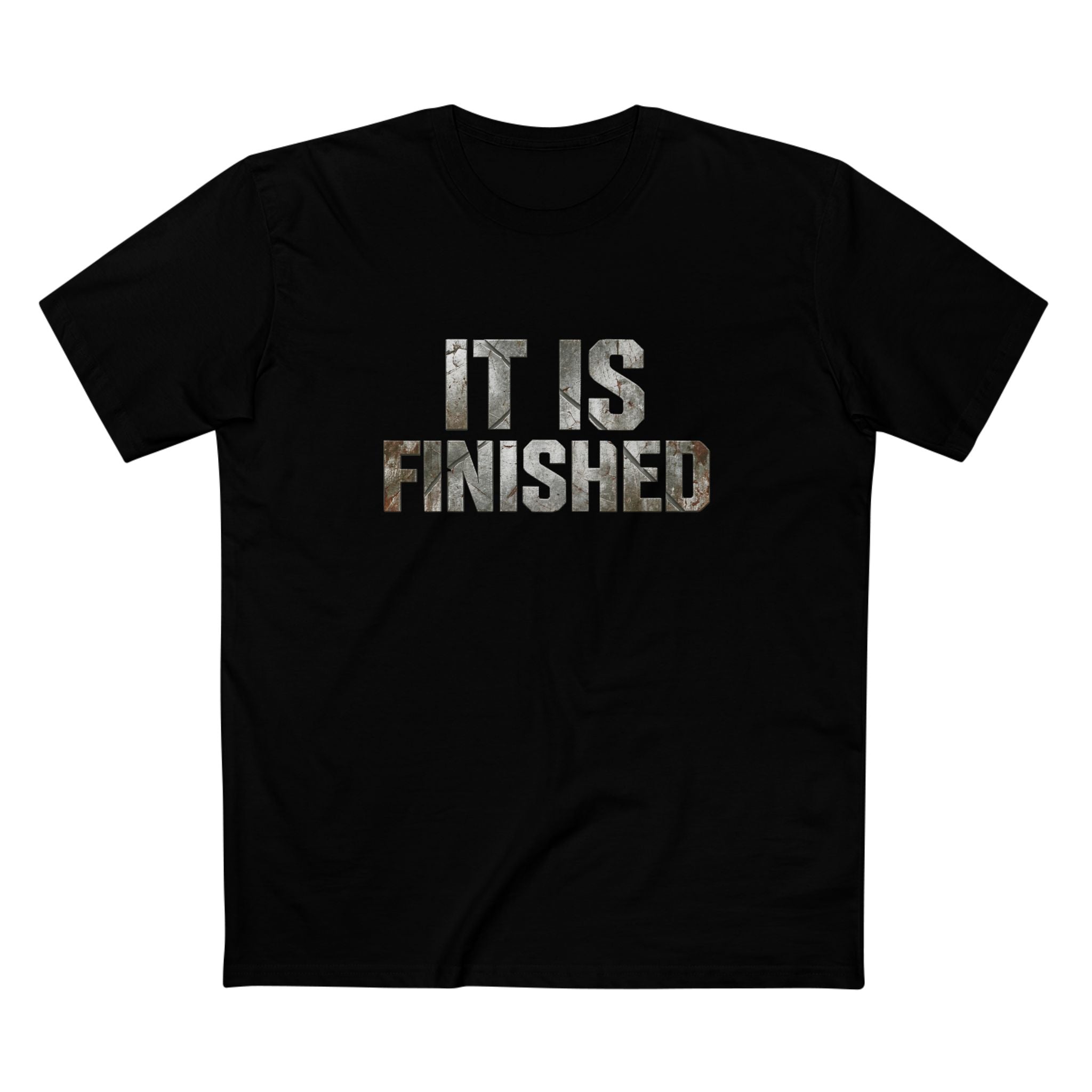 It Is Finished tee | Christian Scripture shirt, 1 Corinthians 9:27 back text