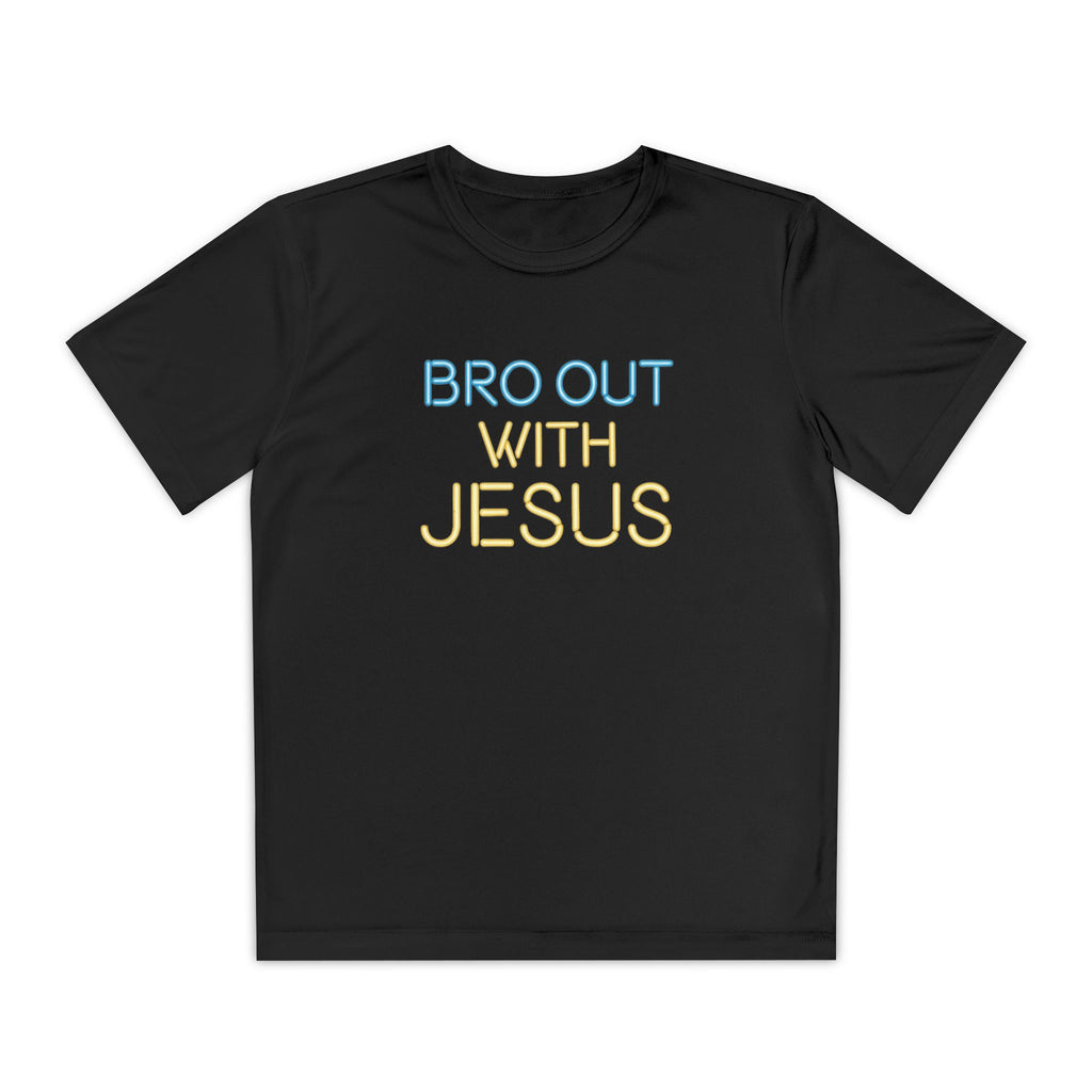 Bro Out With Jesus Youth Shirt, Funny Christian Tee for Boys, Youth Group Camp Shirt, Teen Faith Gift, Church Youth Ministry Top