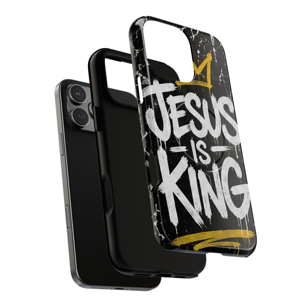 Jesus Is King Christian Graffiti Tough Magnetic Phone Case