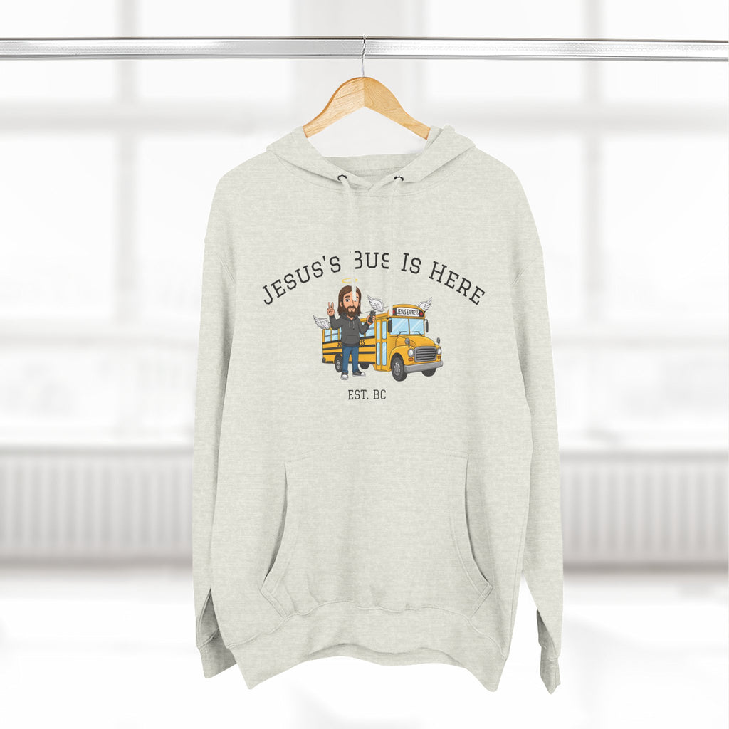 KJ version Jesus School Bus Illustration Hoodie | Jesus's Bus Is Here, EST BC