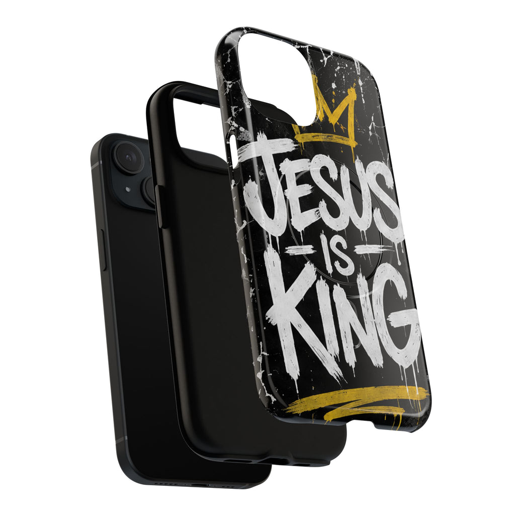 Jesus Is King Christian Graffiti Tough Magnetic Phone Case