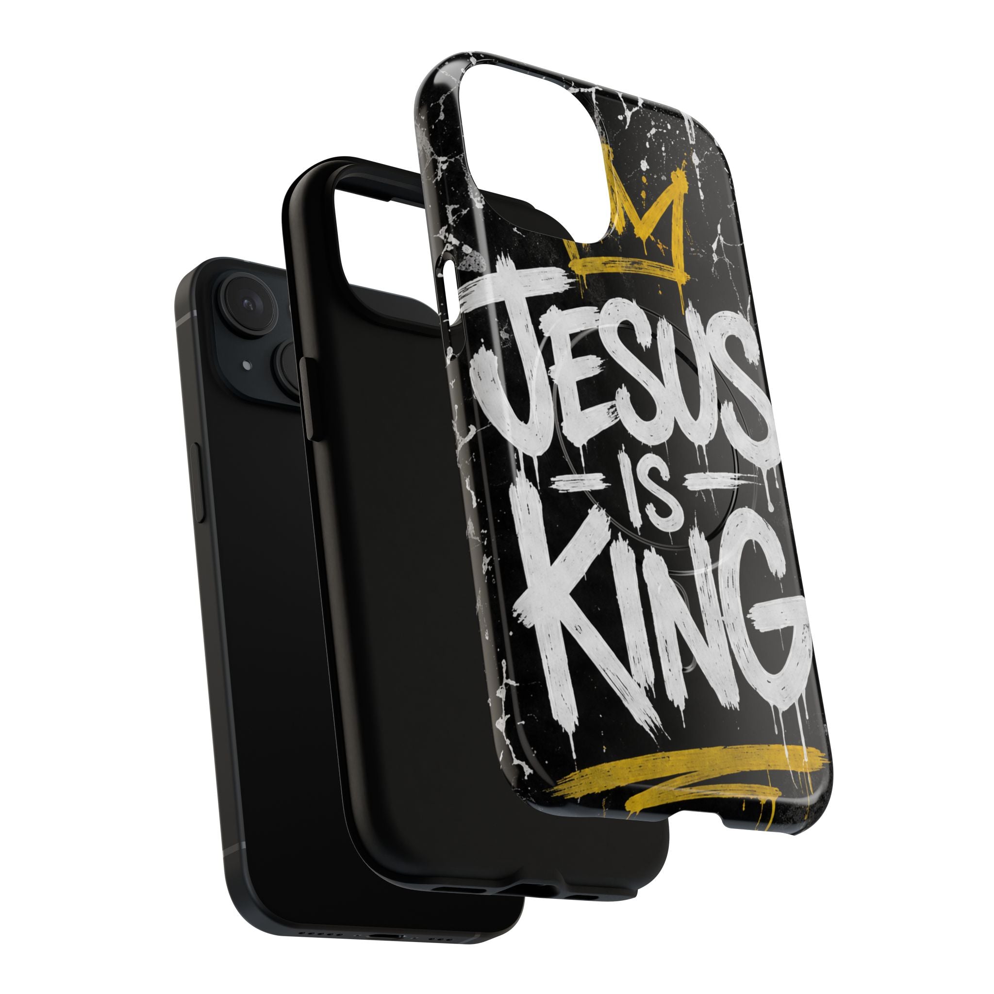Jesus Is King Christian Graffiti Tough Magnetic Phone Case