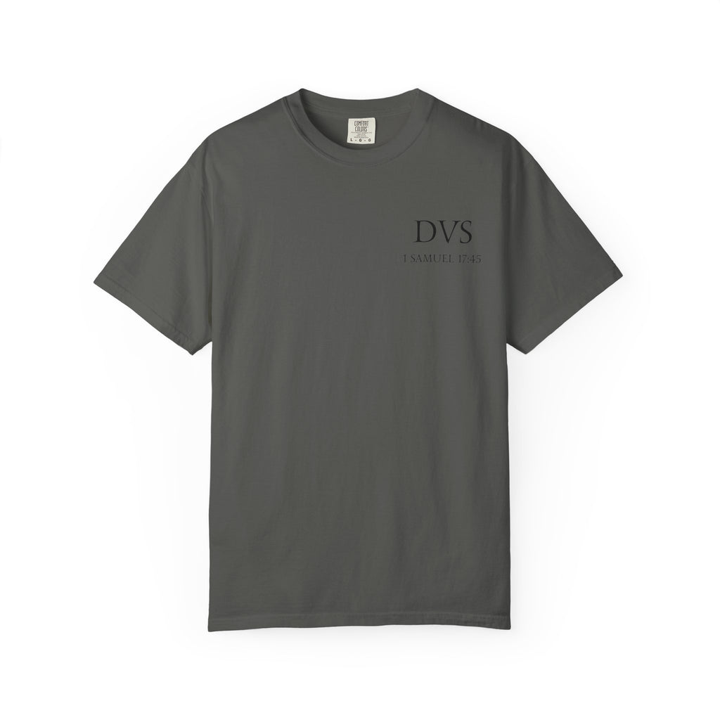 David Sling Shirt, Not By Size By Spirit Christian Tee, 1 Samuel 17 45 Gym Pump Cover, Faith Workout Shirt, Biblical Streetwear