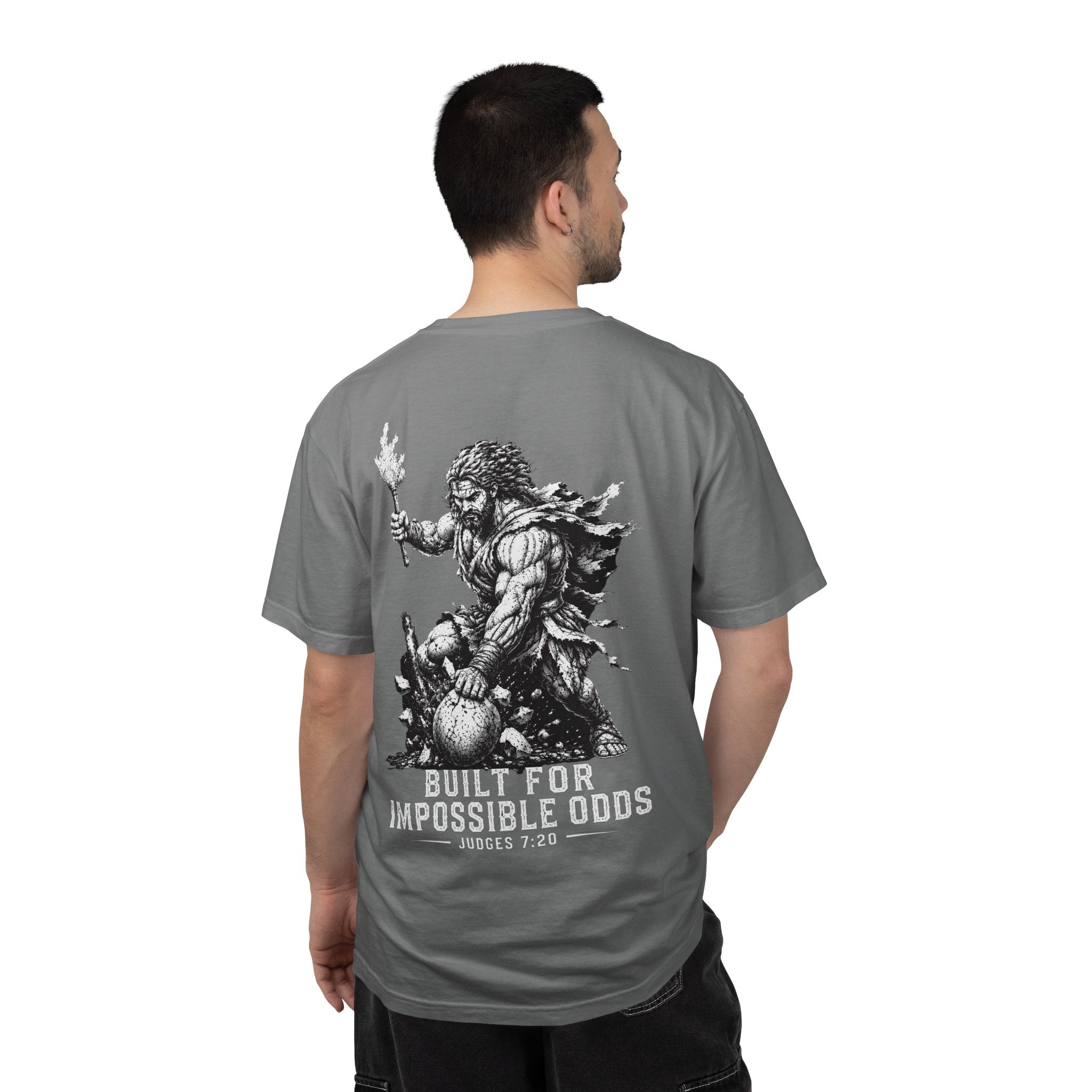 Built For Impossible Odds Shirt, Christian Gym Shirt, Judges 7 20 Tee, Christian Streetwear, Biblical Warrior Shirt, Faith Gym Tee