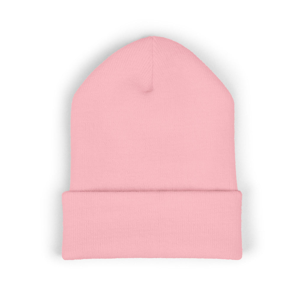 Embroidered Christian Beanie Celtic Cross Knit Cuffed Hat Minimal Faith Apparel Gift for Men Women | Christian Streetwear