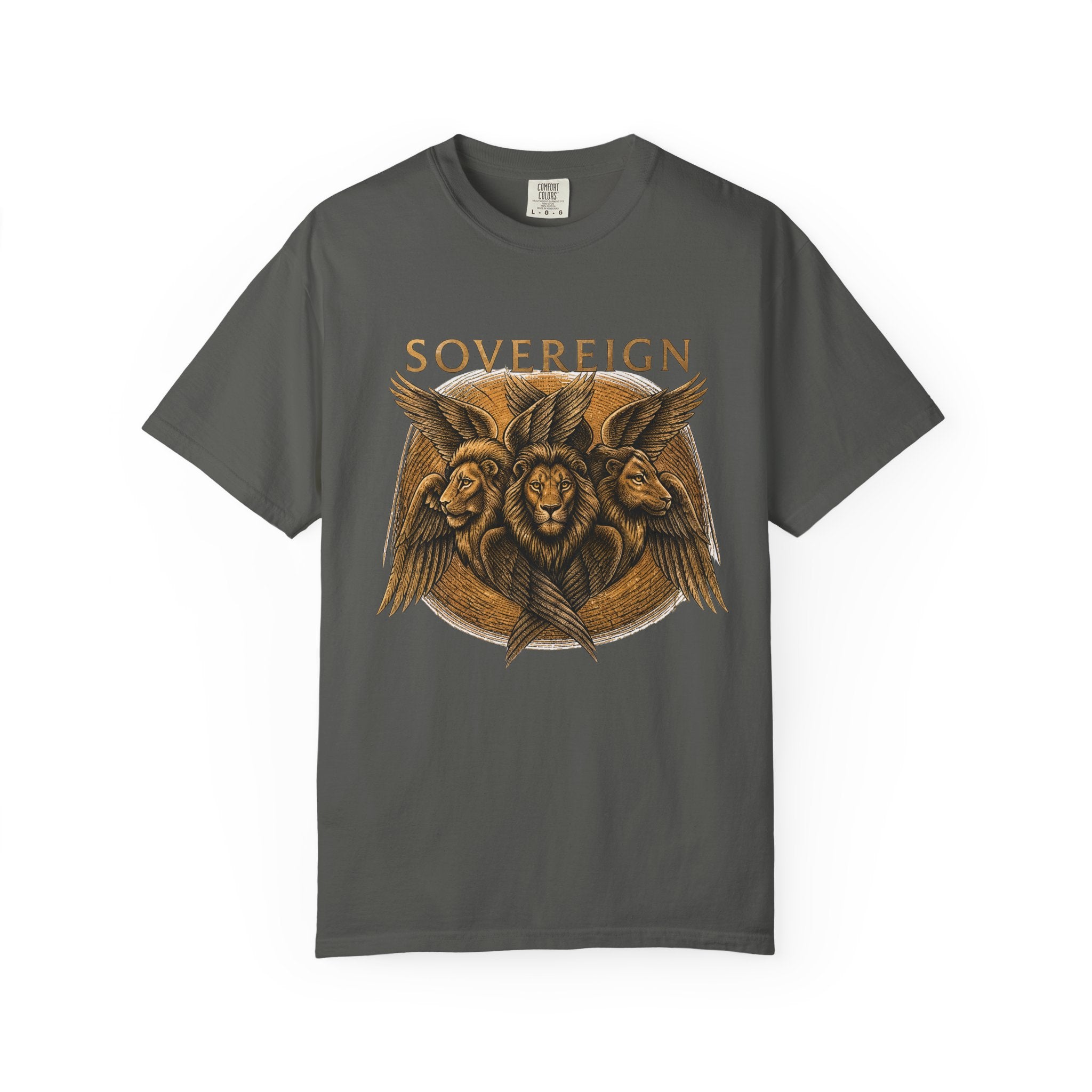 Sovereign Lion Shirt, Christian Streetwear Tee, Biblically Accurate Angel, Ezekiel Cherubim, Lion of Judah Gift