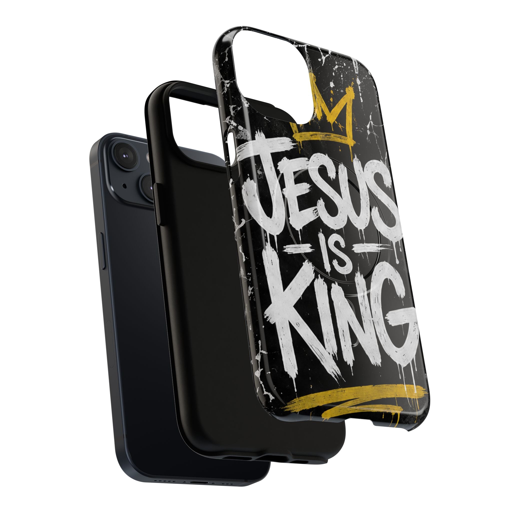 Jesus Is King Christian Graffiti Tough Magnetic Phone Case