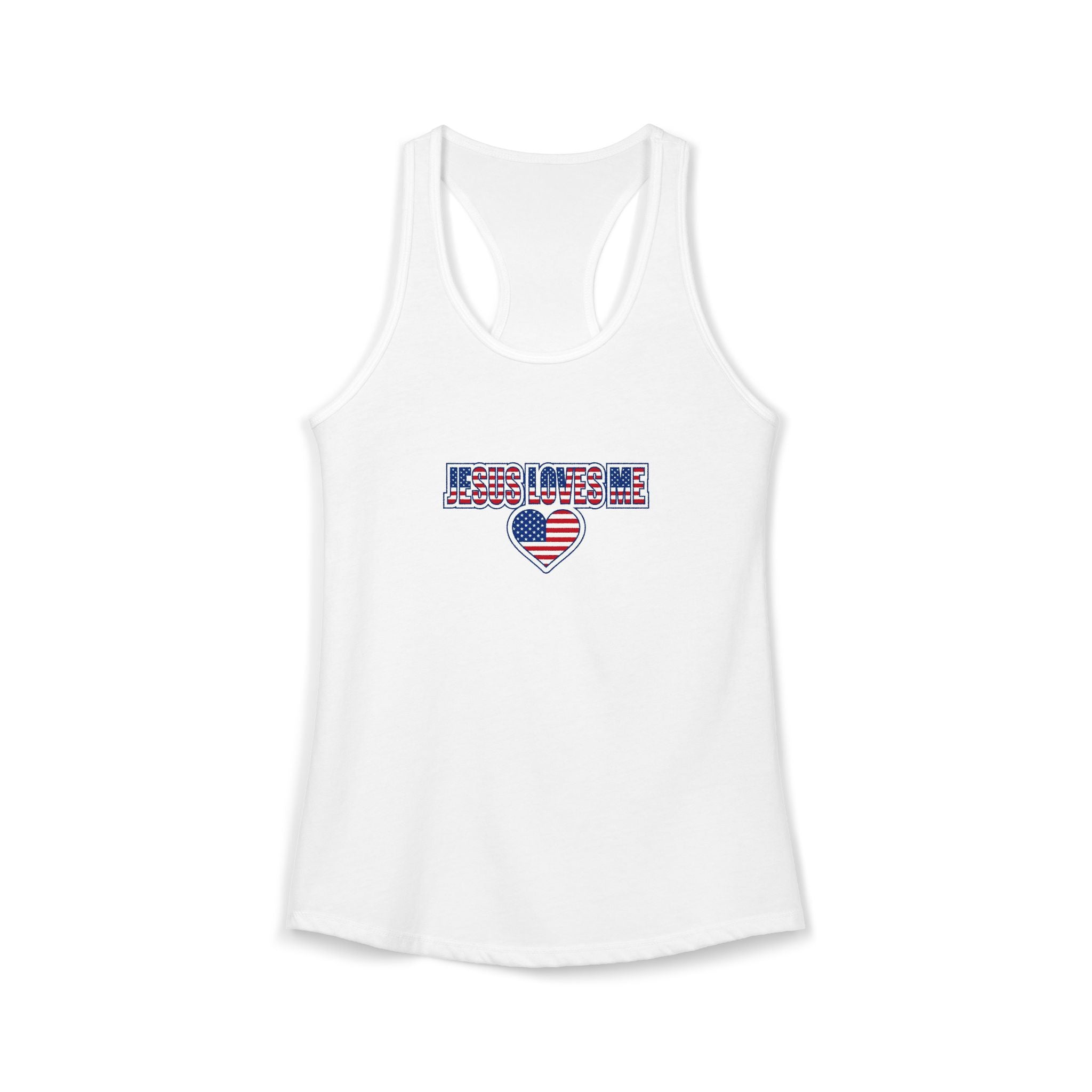 Jesus Loves Me Tank Top for Women, Christian Racerback Workout Tank, Faith Gym Shirt, Inspirational Activewear