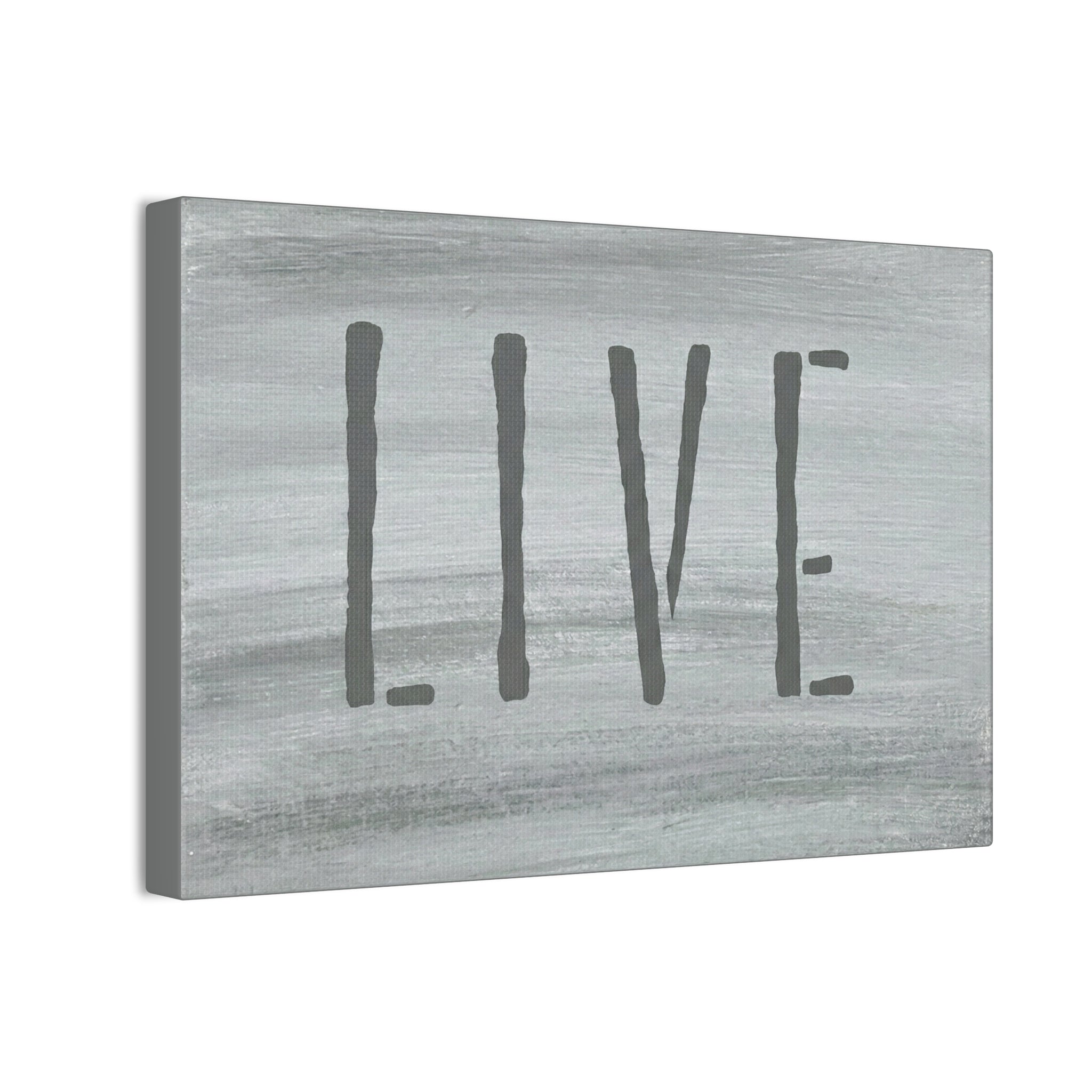 LIVE Christian Canvas Wall Art | Minimalist Faith Quote Print | Modern Neutral Home Decor | Scripture Inspired Wall Art