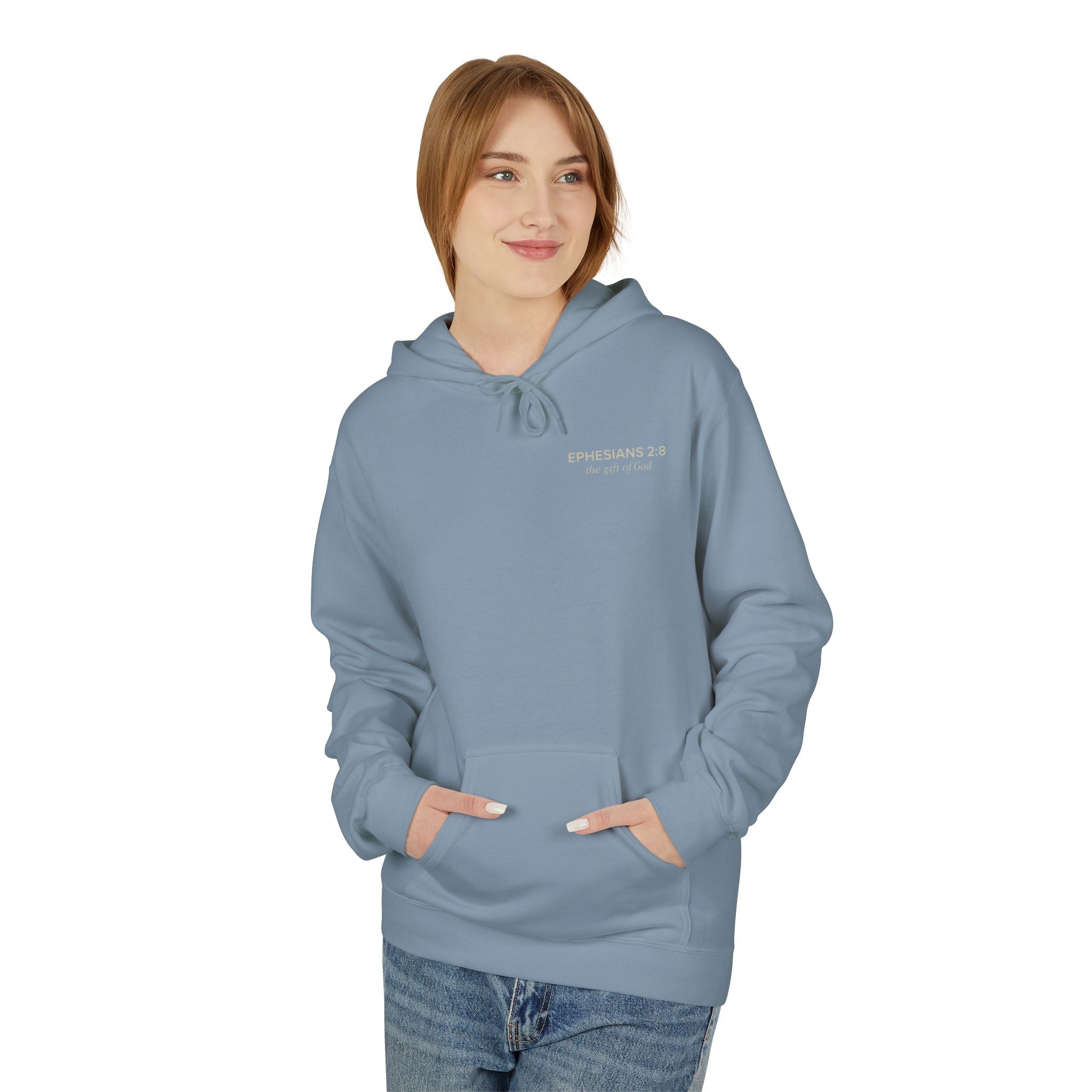 Saved by Grace Hoodie, Eternal Life Christian Pullover, Scripture Sweatshirt