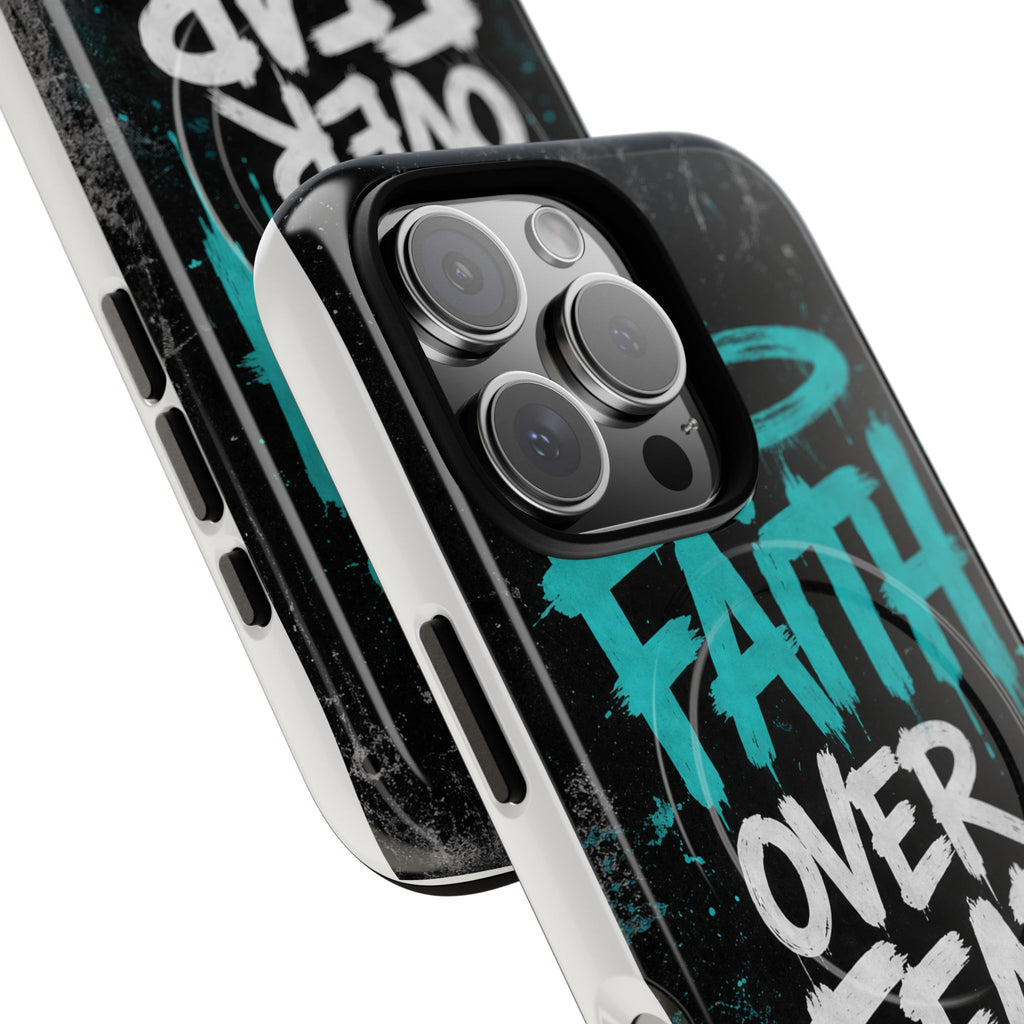 Faith Over Fear Christian Graffiti Tough Magnetic Phone Case