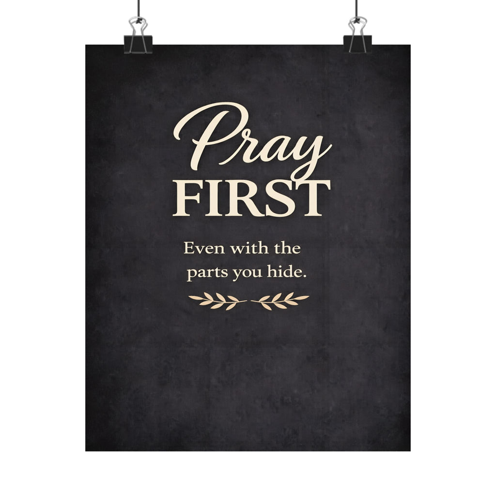 Pray First Poster | Matte Vertical Inspirational Wall Art