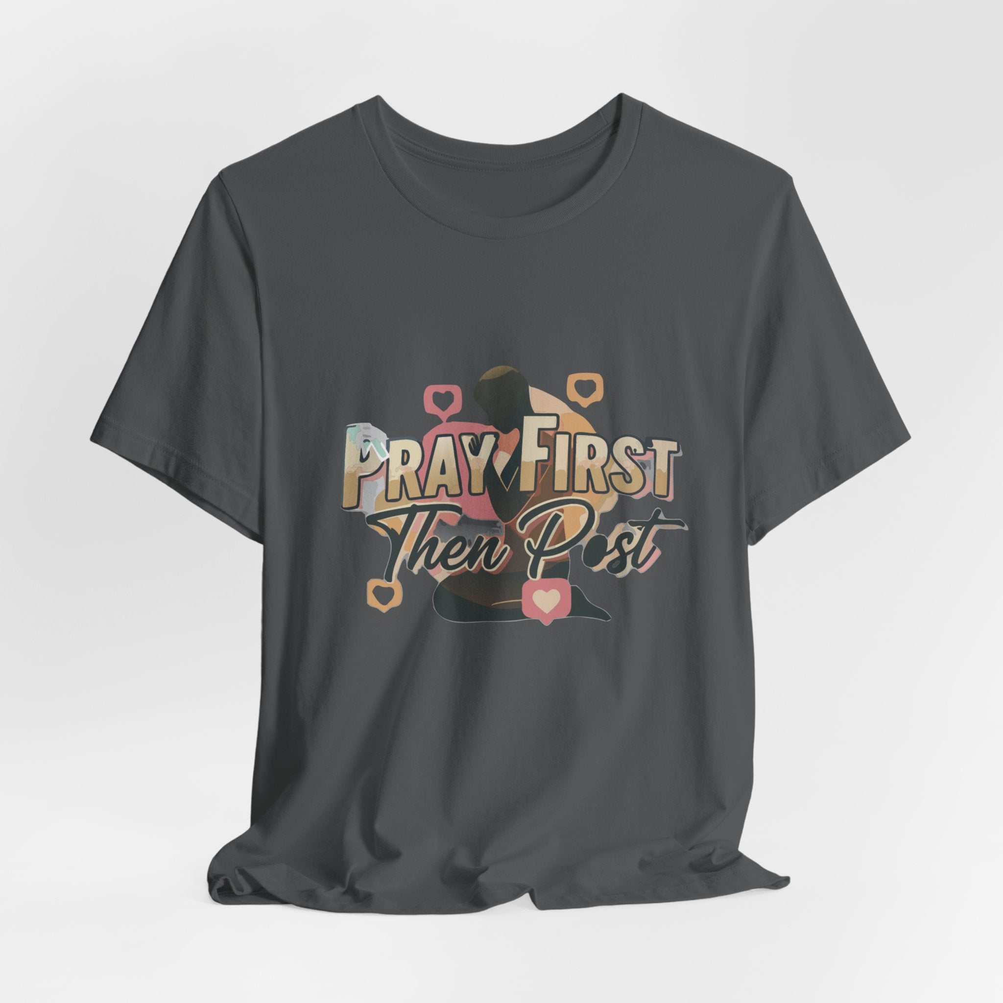 Pray First Then Post Shirt, Minimalist Christian Tee, Comfort Colors Faith Shirt, Digital Discipleship Gift, Modern Bible Verse Apparel