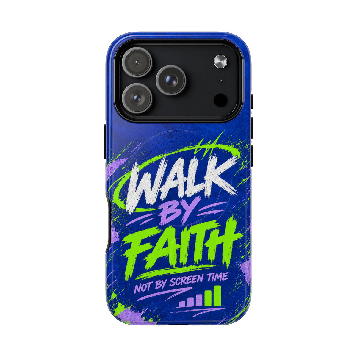 Walk by Faith Not by Screen Time Christian Tough Magnetic Phone Case