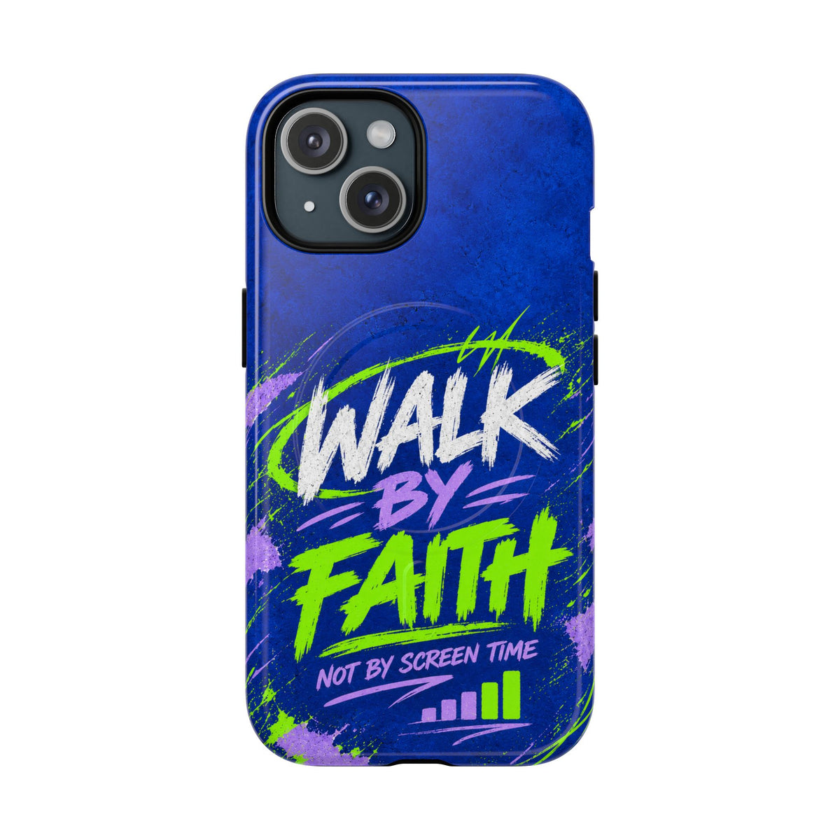 Walk by Faith Not by Screen Time Christian Tough Magnetic Phone Case