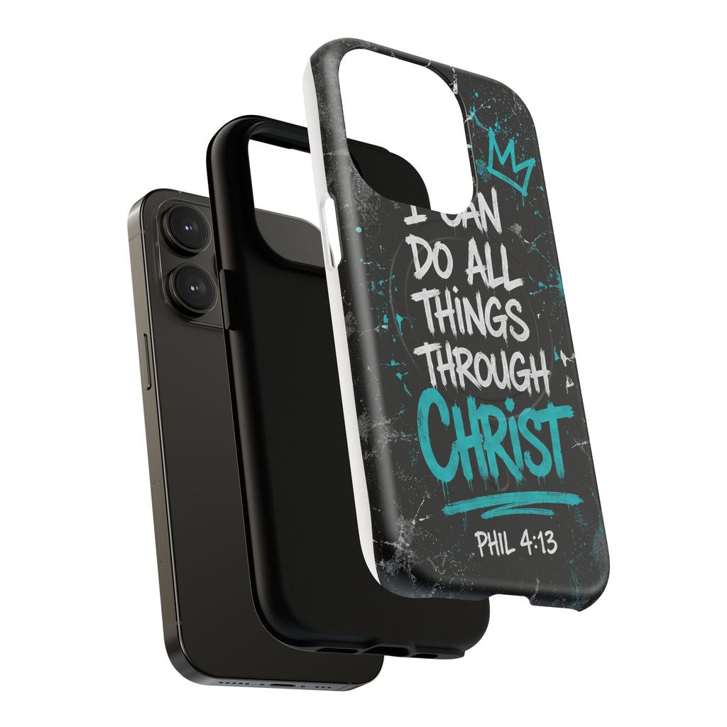 Through Christ Philippians 4:13 Tough Magnetic Phone Case
