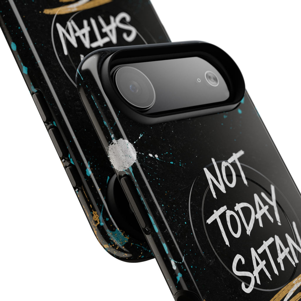 Not Today Satan Christian Tough Magnetic Phone Case