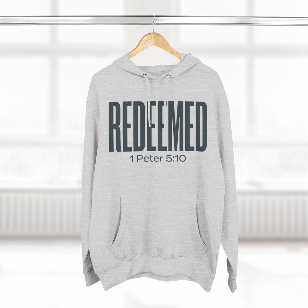 Redeemed 1 Peter 5:10 Hoodie | Christian Faith Scripture Pullover