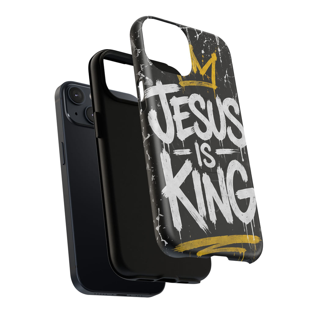 Jesus Is King Christian Graffiti Tough Magnetic Phone Case