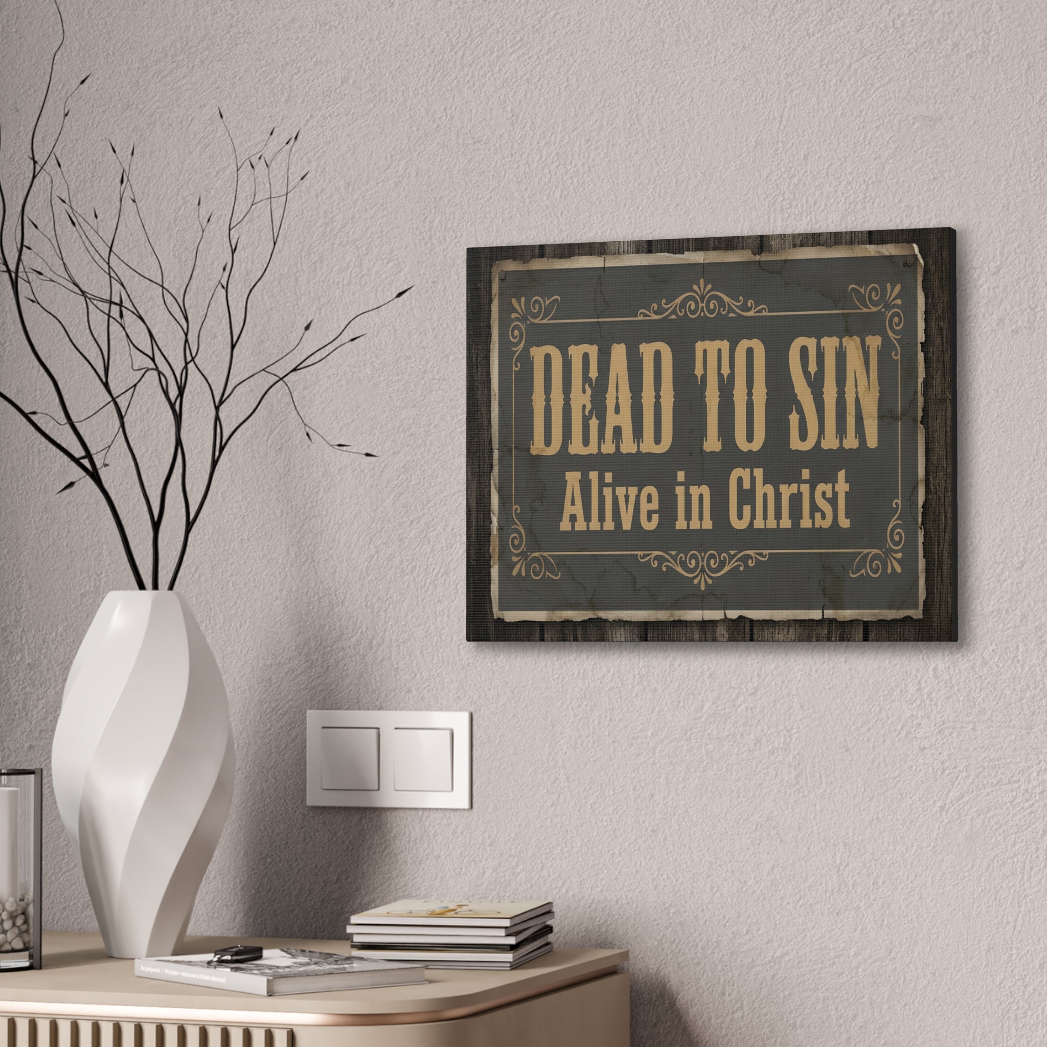 Vintage Saloon Style Christian Canvas Wall Art