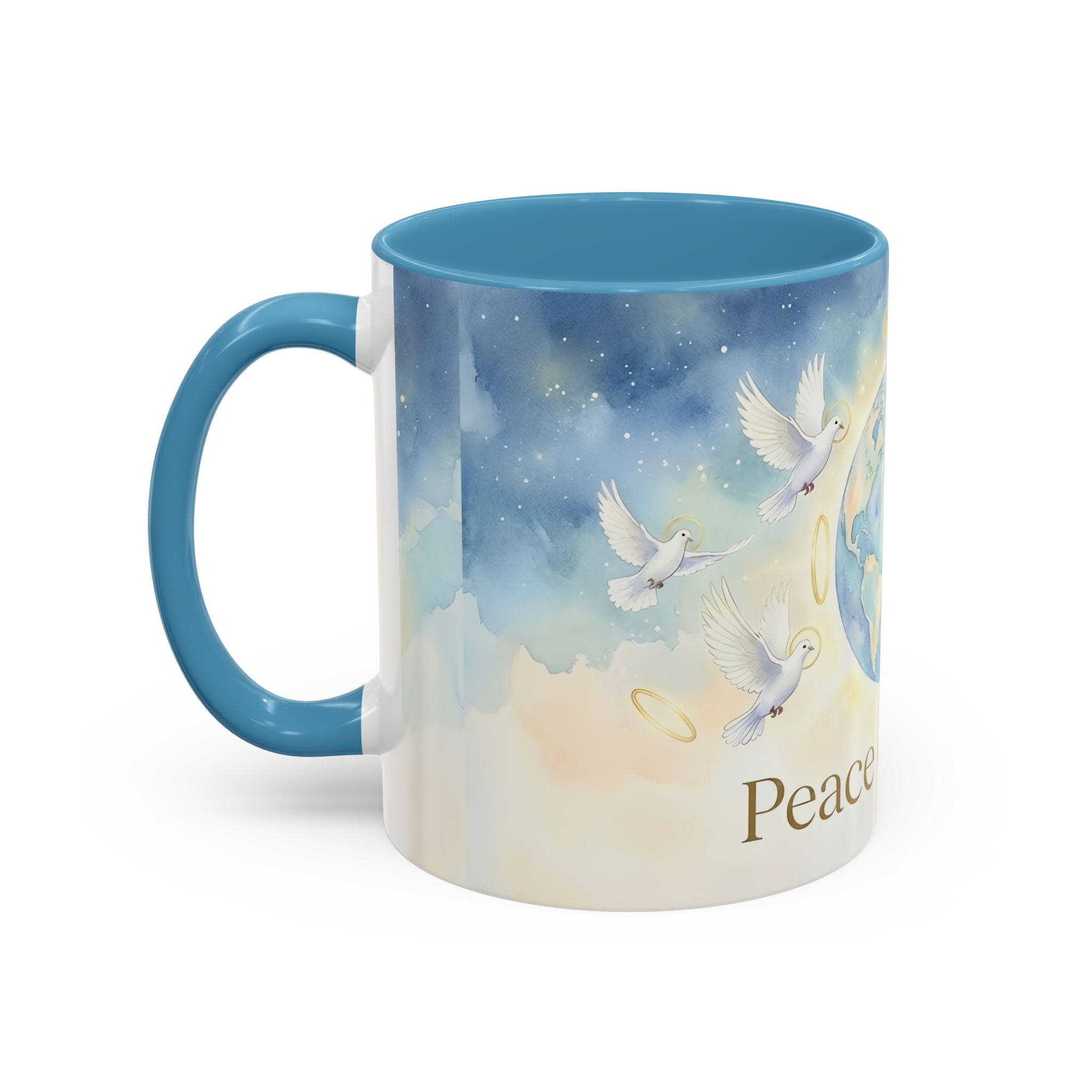 Peace on Earth Dove Globe mug | Accent Coffee Mug 11oz/15oz
