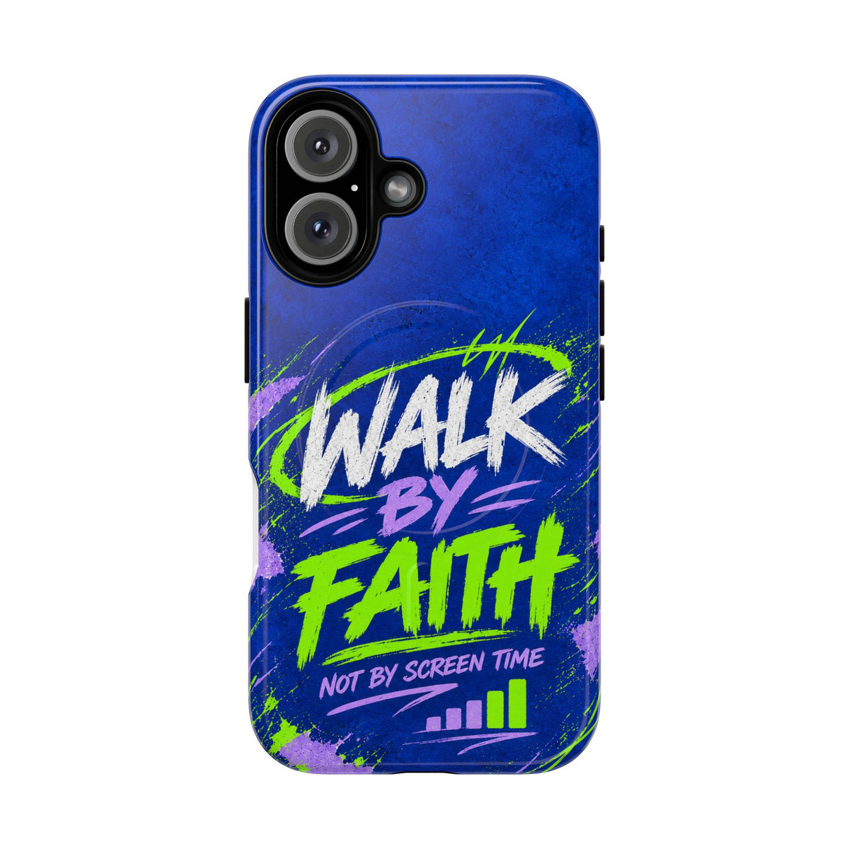 Walk by Faith Not by Screen Time Christian Tough Magnetic Phone Case