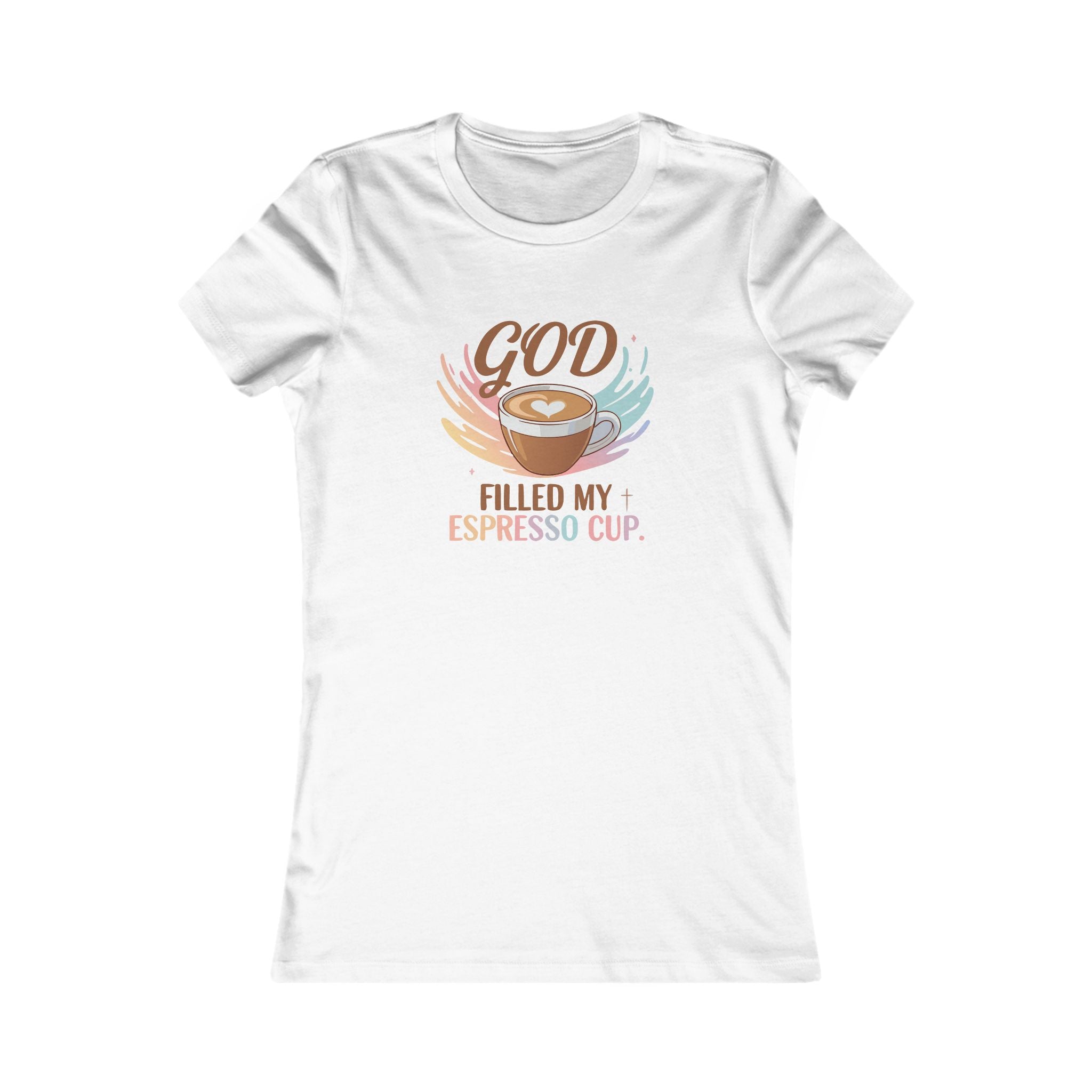 God Filled My Espresso Cup Shirt, Christian Coffee Tee, Faith Pop Trend Shirt, Bible Verse Espresso T-Shirt, Jesus Coffee Lover Gift