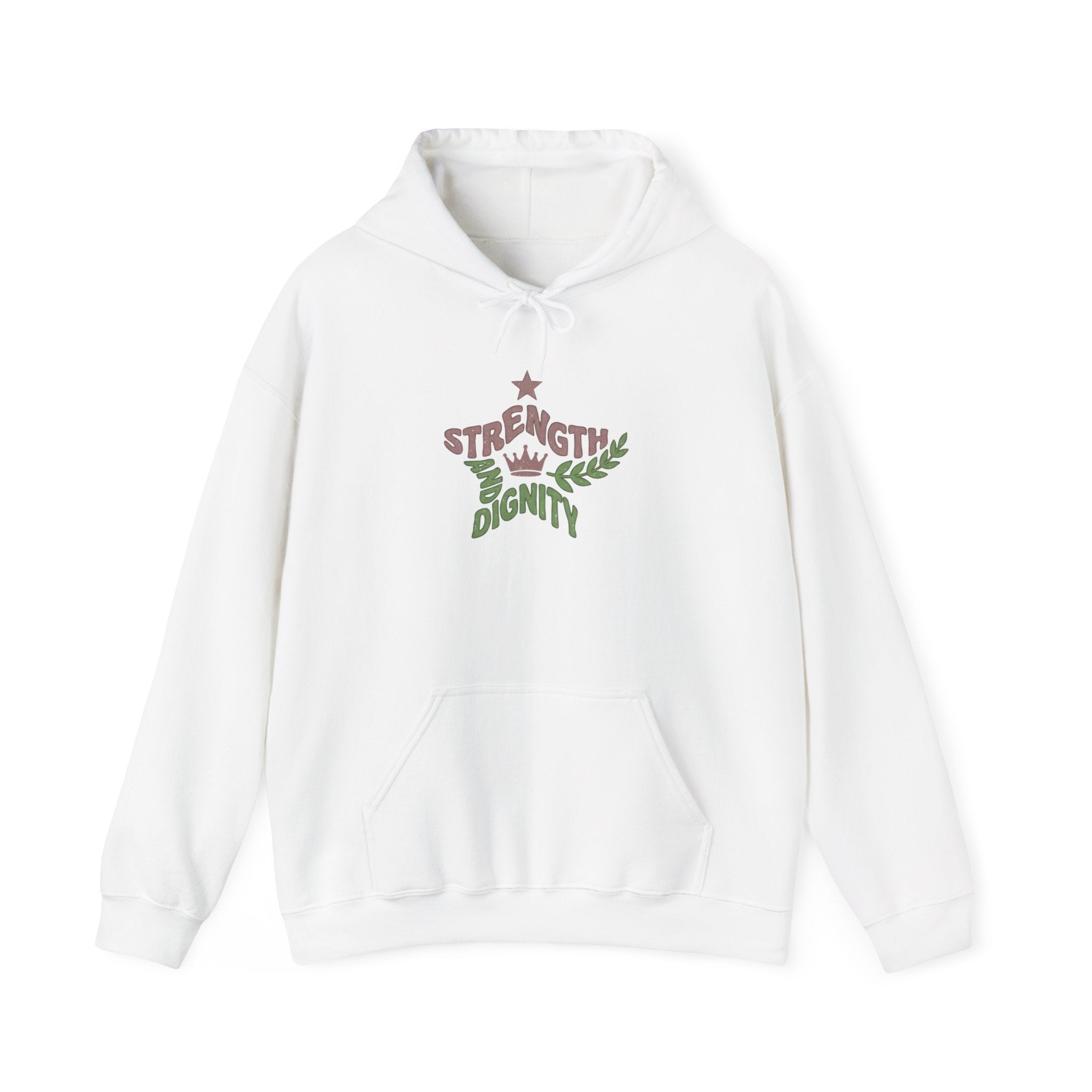 Clothed with Strength and Dignity Hoodie | Proverbs 31 Bible Verse Sweatshirt