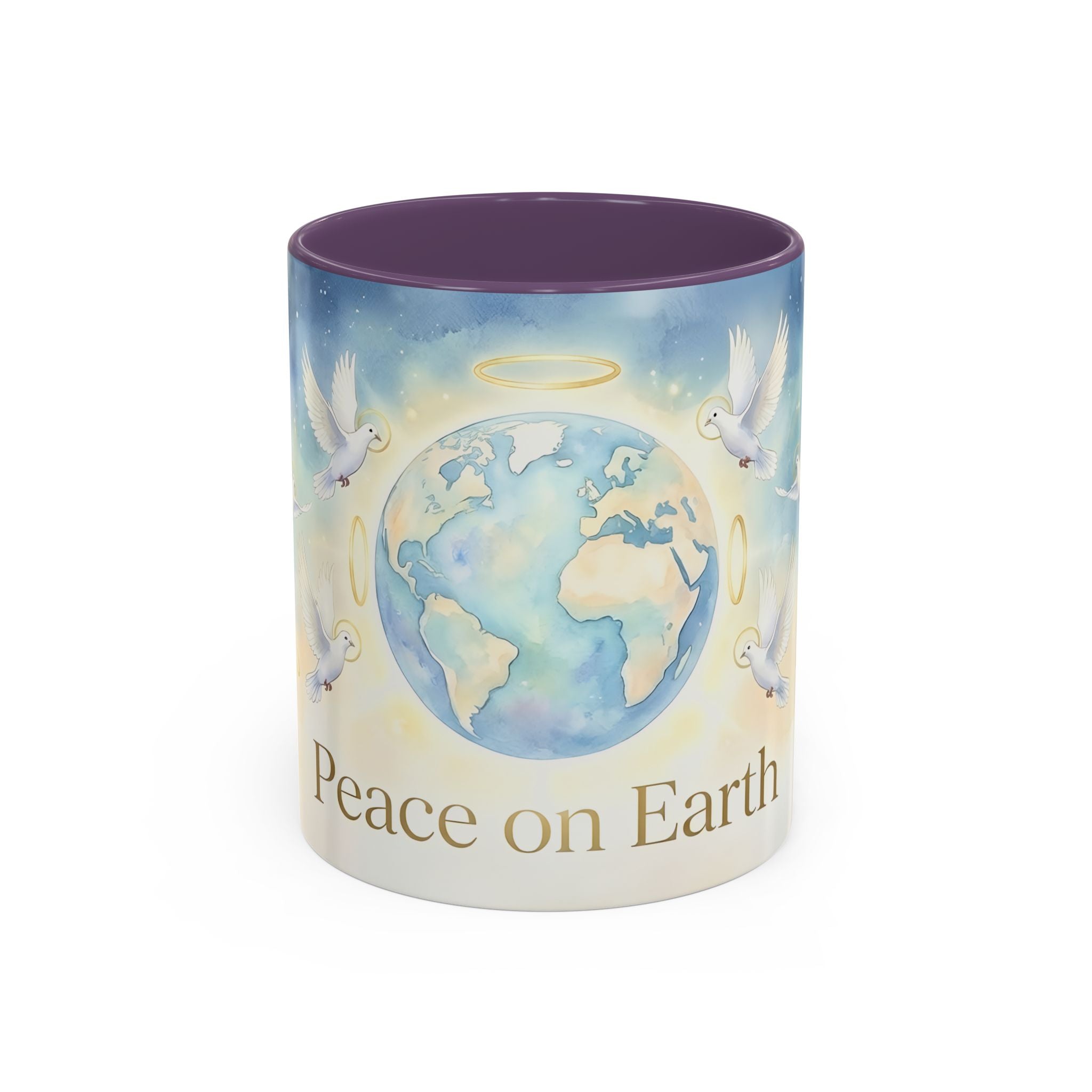 Peace on Earth Dove Globe mug | Accent Coffee Mug 11oz/15oz