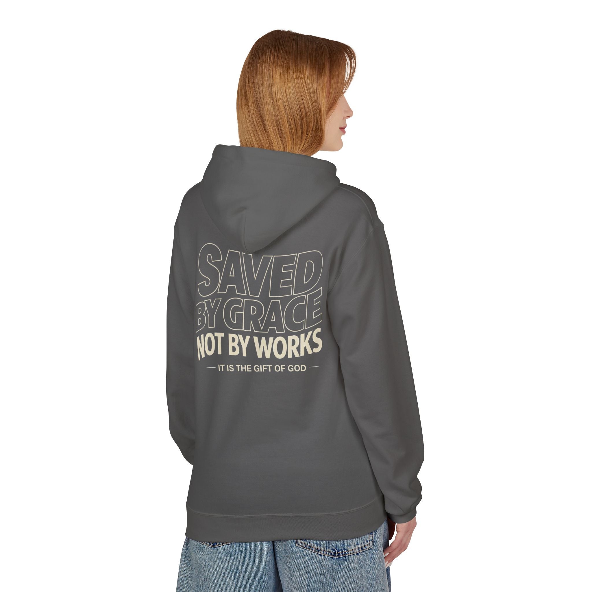 Saved by Grace Hoodie, Eternal Life Christian Pullover, Scripture Sweatshirt