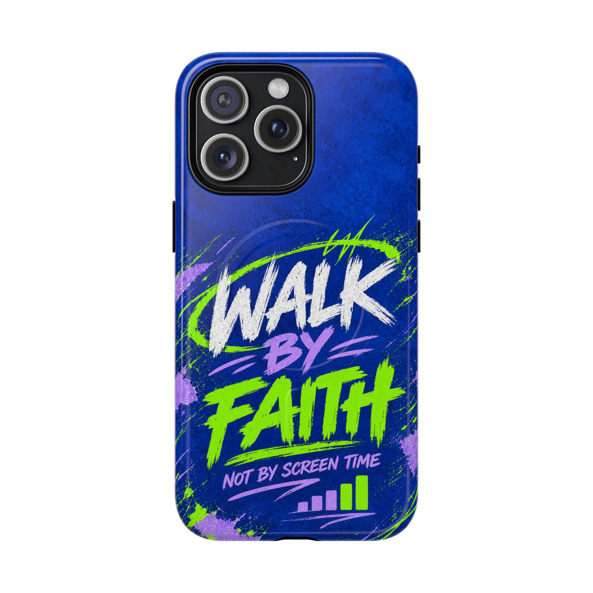 Walk by Faith Not by Screen Time Christian Tough Magnetic Phone Case