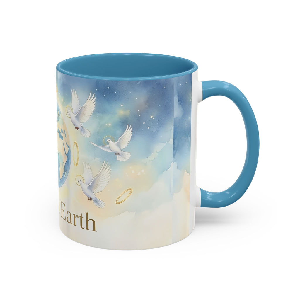 Peace on Earth Dove Globe mug | Accent Coffee Mug 11oz/15oz