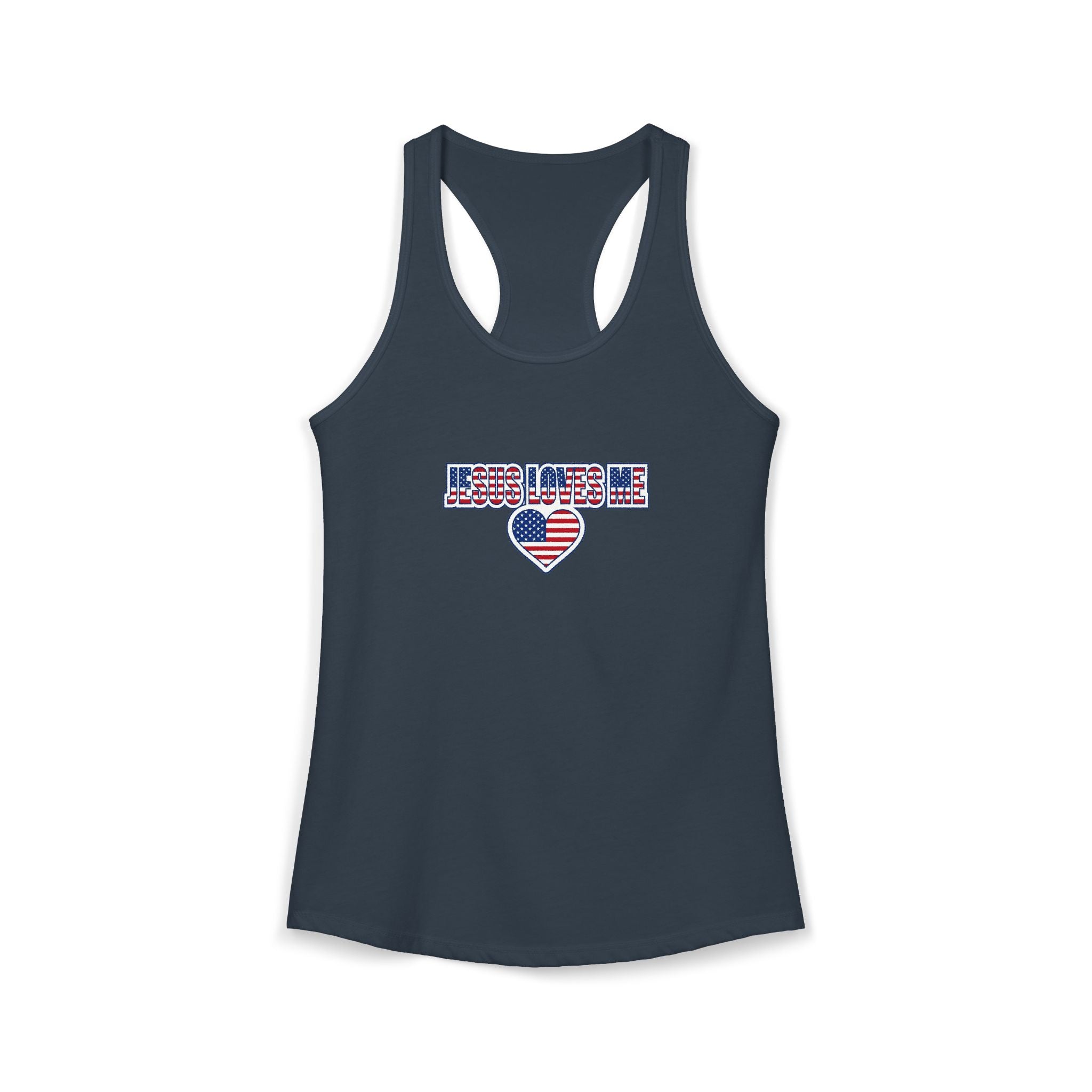 Jesus Loves Me Tank Top for Women, Christian Racerback Workout Tank, Faith Gym Shirt, Inspirational Activewear
