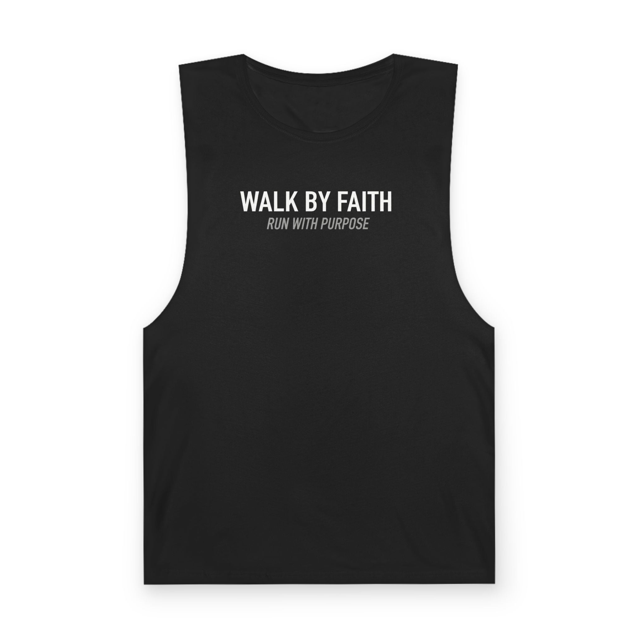 Walk By Faith Tank Top, Run With Purpose Christian Gym Tank, Unisex Muscle Tank Tee, Workout Worship Sleeveless Shirt