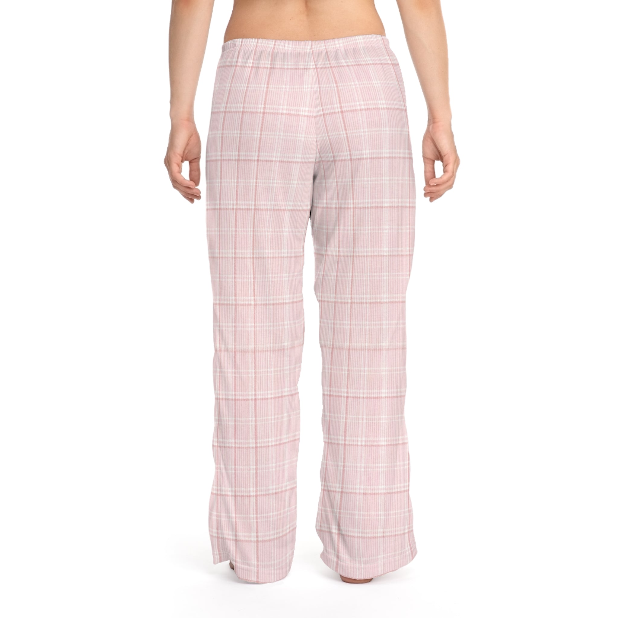 Pink Plaid Pajama Pants for Women Cozy Lounge Sleep Pants Cute Checkered PJs Drawstring Waist Christmas Gift for Her