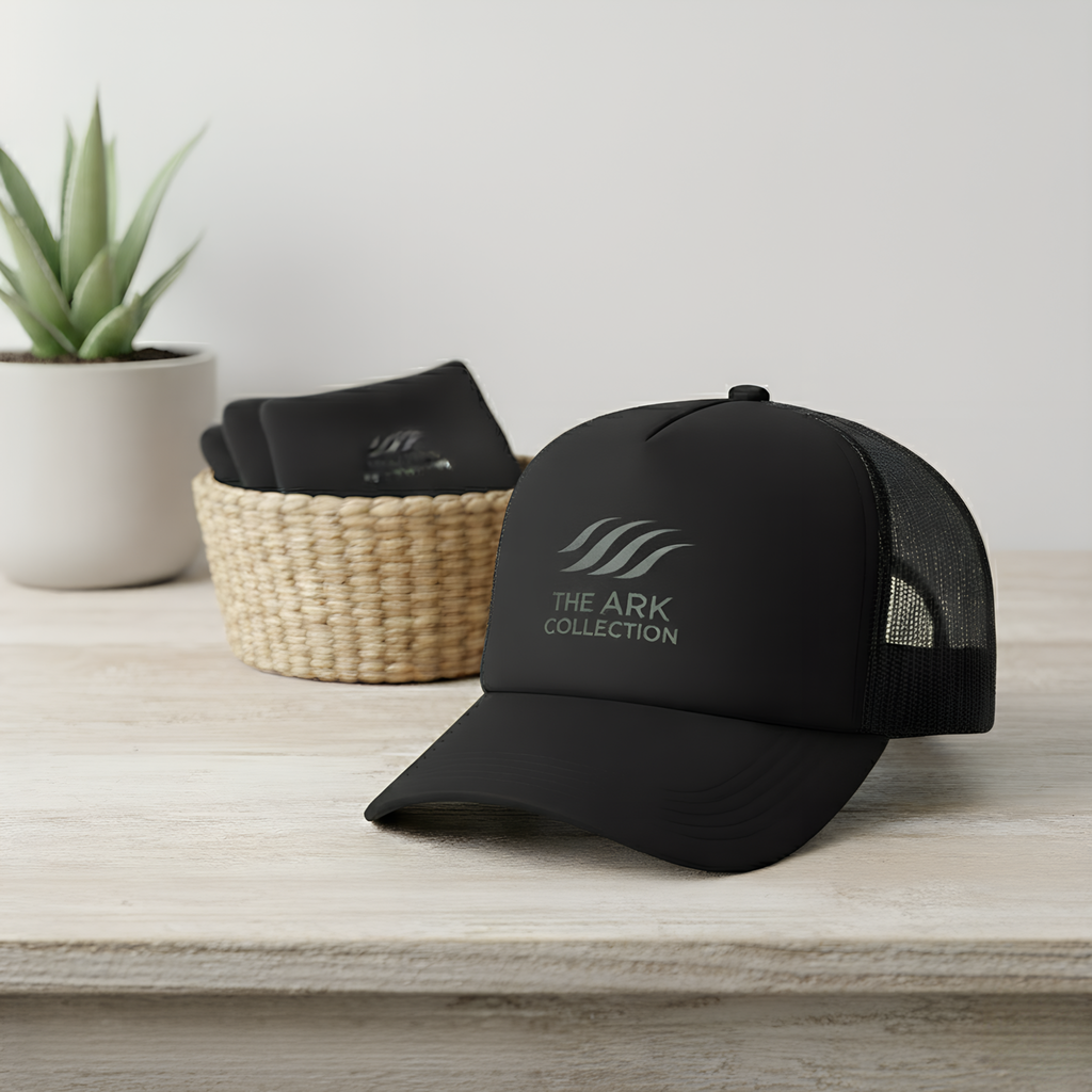 The Ark Collection Trucker Hat Black Mesh Christian Streetwear Noahs Ark Hat Snapback