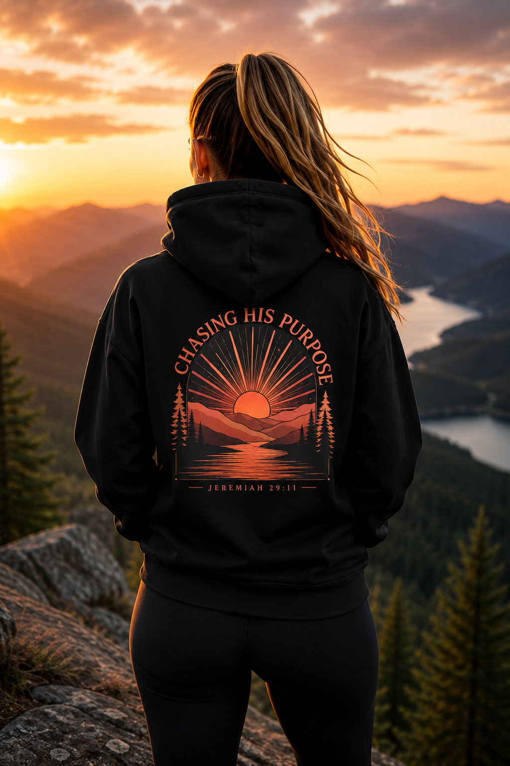 Chasing His Purpose Hoodie, Jeremiah 29:11 Hoodie, Christian Hoodie, Faith Based Sweatshirt, Christian Streetwear, Religious Gift
