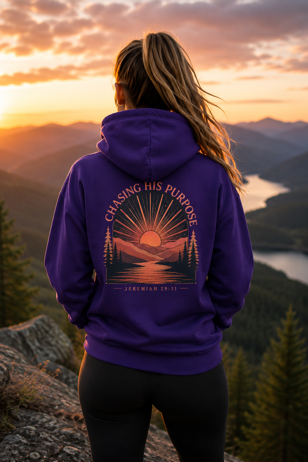 Chasing His Purpose Hoodie, Jeremiah 29:11 Hoodie, Christian Hoodie, Faith Based Sweatshirt, Christian Streetwear, Religious Gift
