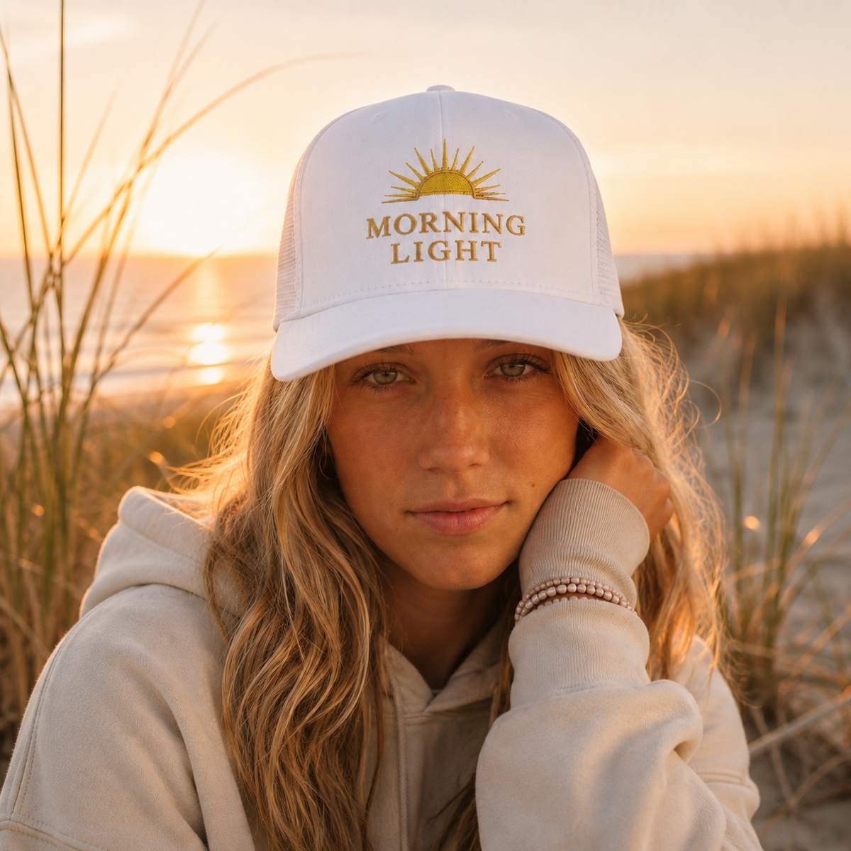 Morning Light Foam Trucker Hat, Christian Sunrise Hat, Faith Based Snapback
