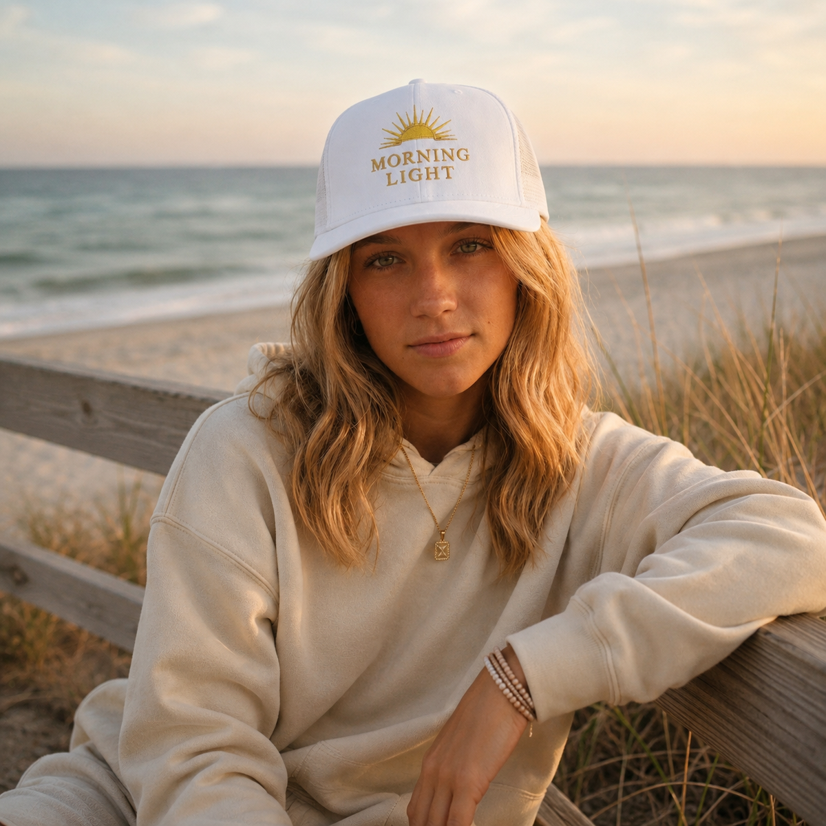 Morning Light Foam Trucker Hat, Christian Sunrise Hat, Faith Based Snapback