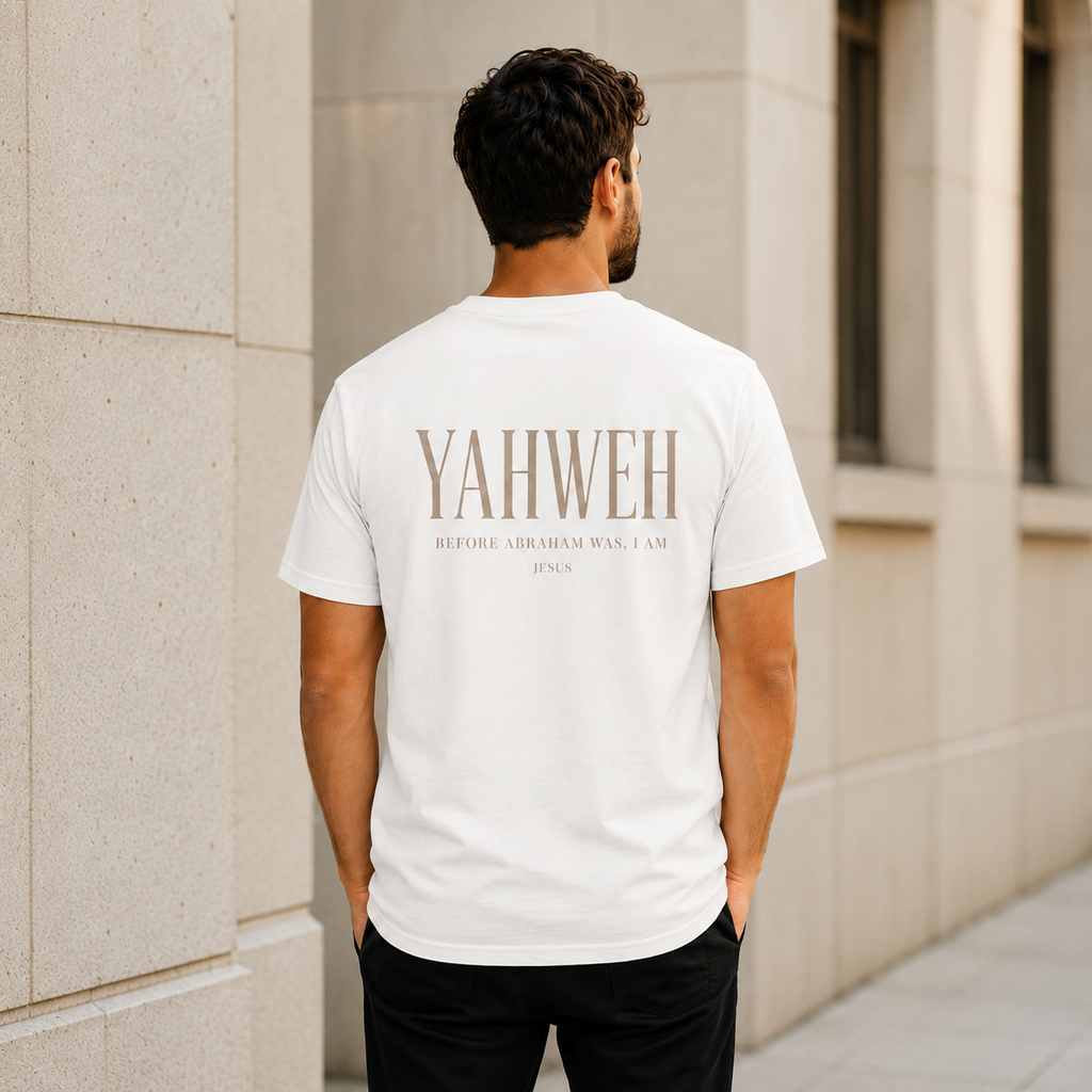 YAHWEH Christian Shirt, John 8:58 Garment Dyed Scripture Tee